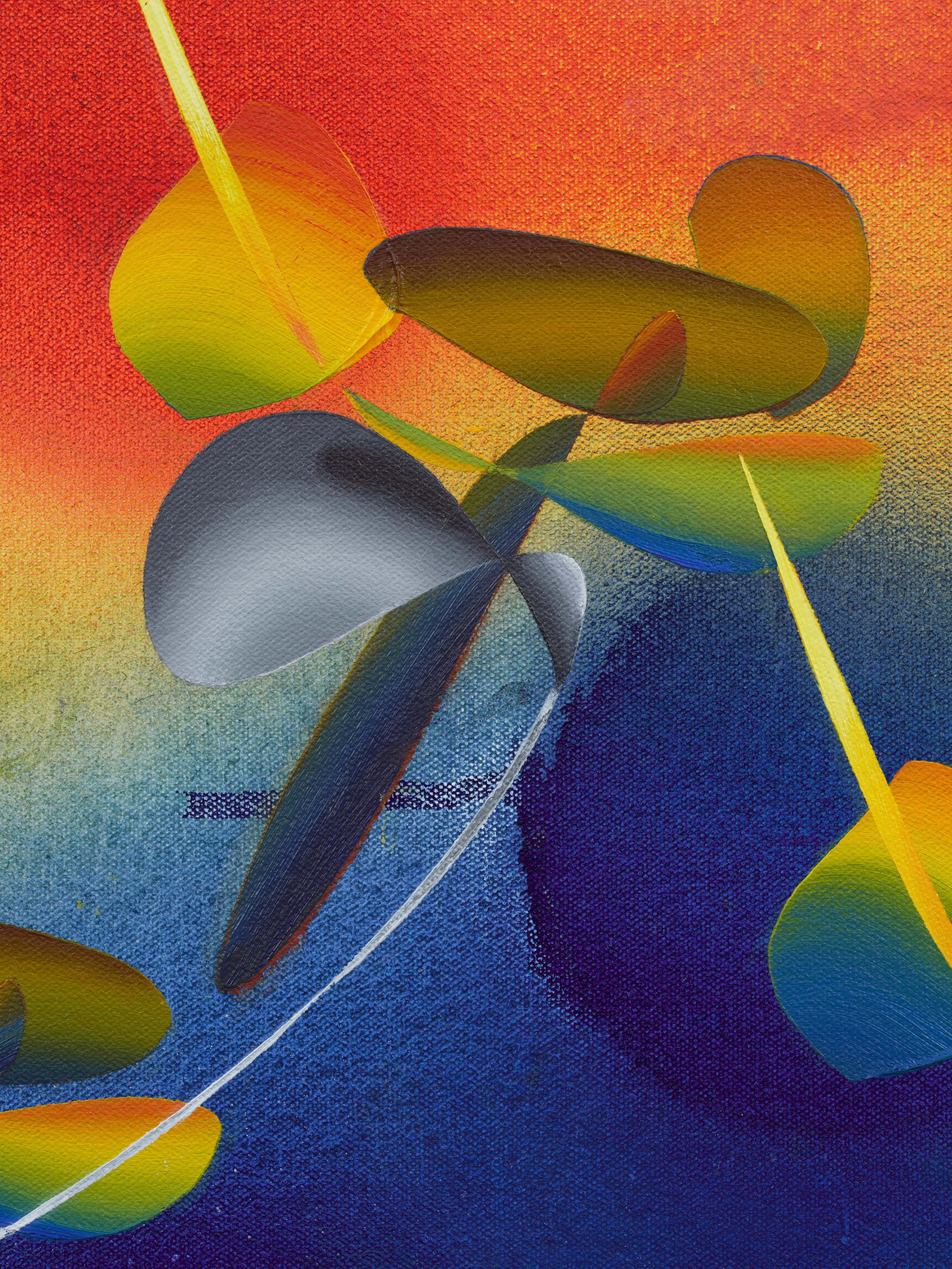 Vivien Zhang Outer Zone2024 Acrylic, oil and spray paint on canvas 55.9 x 50.8 cm 22 x 20 in