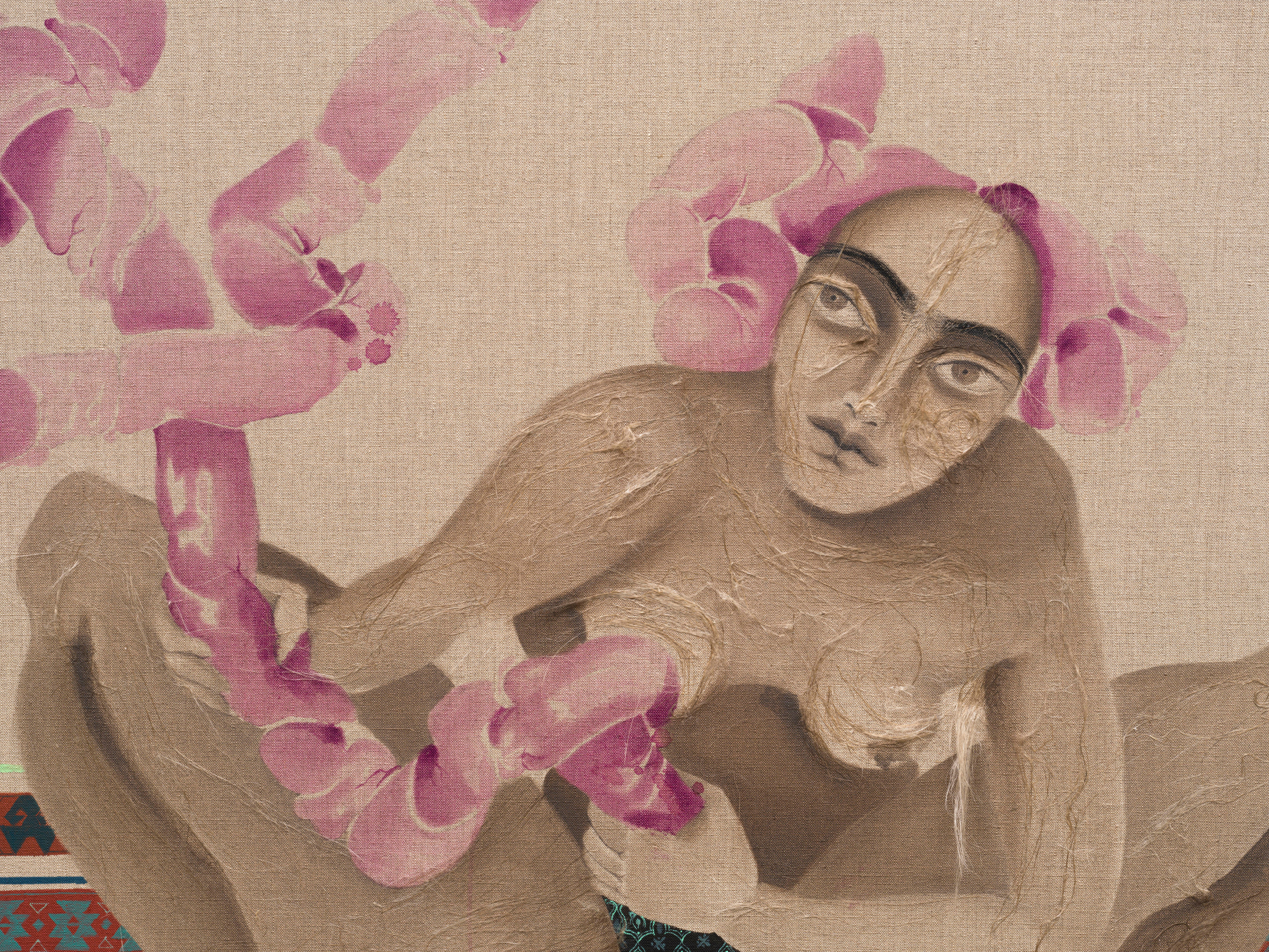 Hayv Kahraman, Flax, torshi and entanglements, 2021