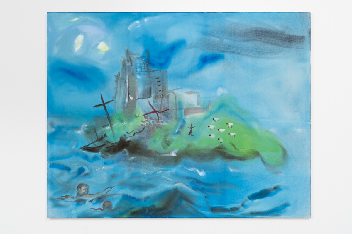 Sophie von Hellermann Treasure Island2017 Acrylic on canvas 180 x 230 cm 70 7/8 x 90 1/2 in