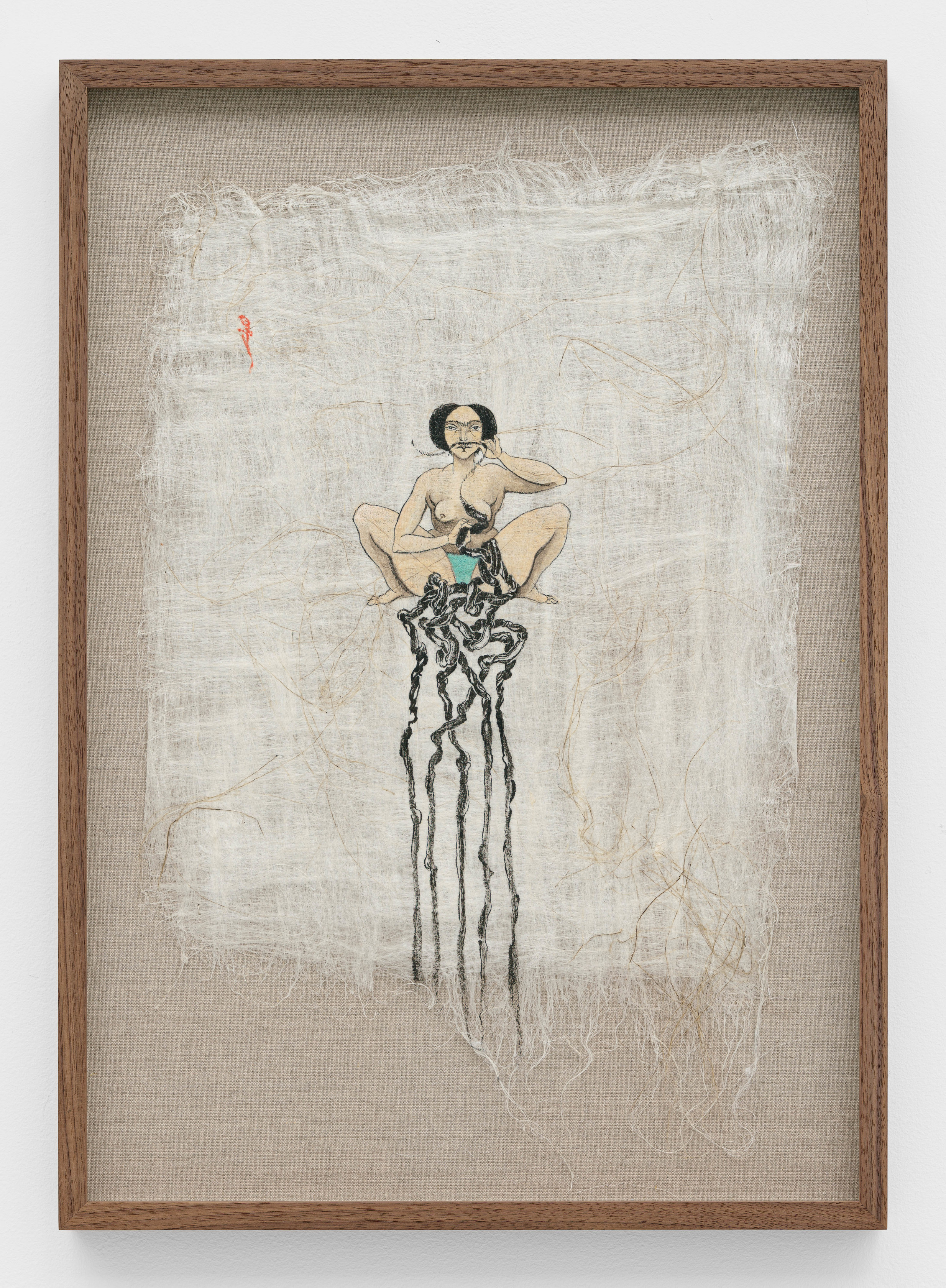 Hayv Kahraman, Moustache-gut-brain axis, 2021
