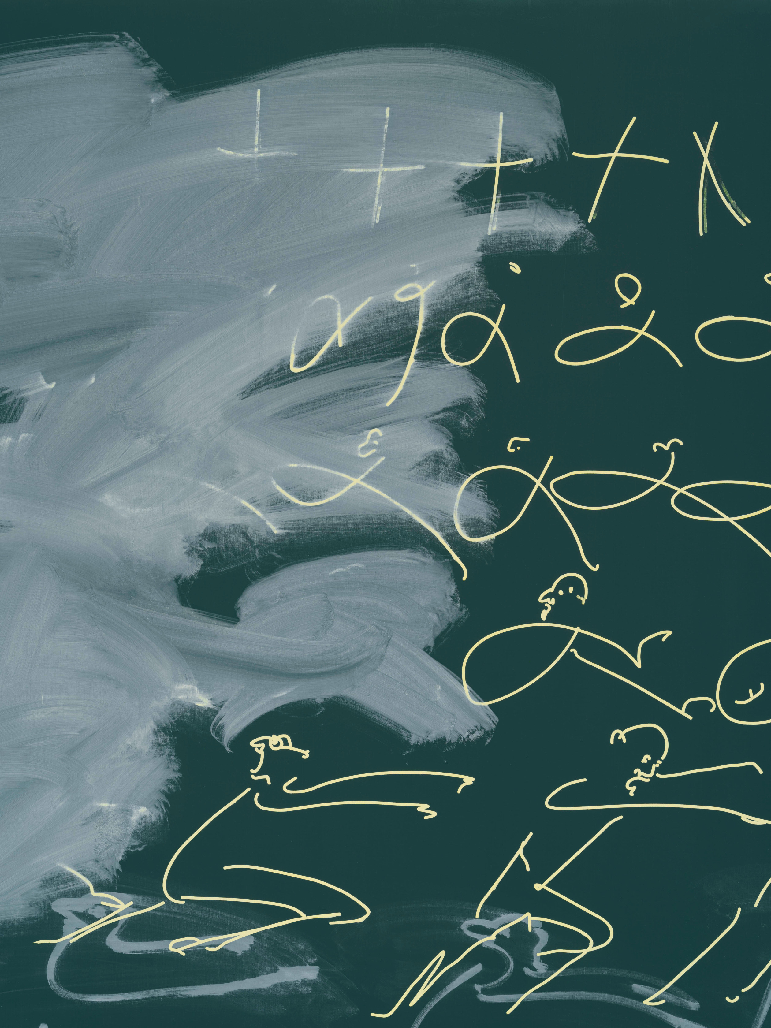 Tala Madani, Blackboard (Wiped), 2024