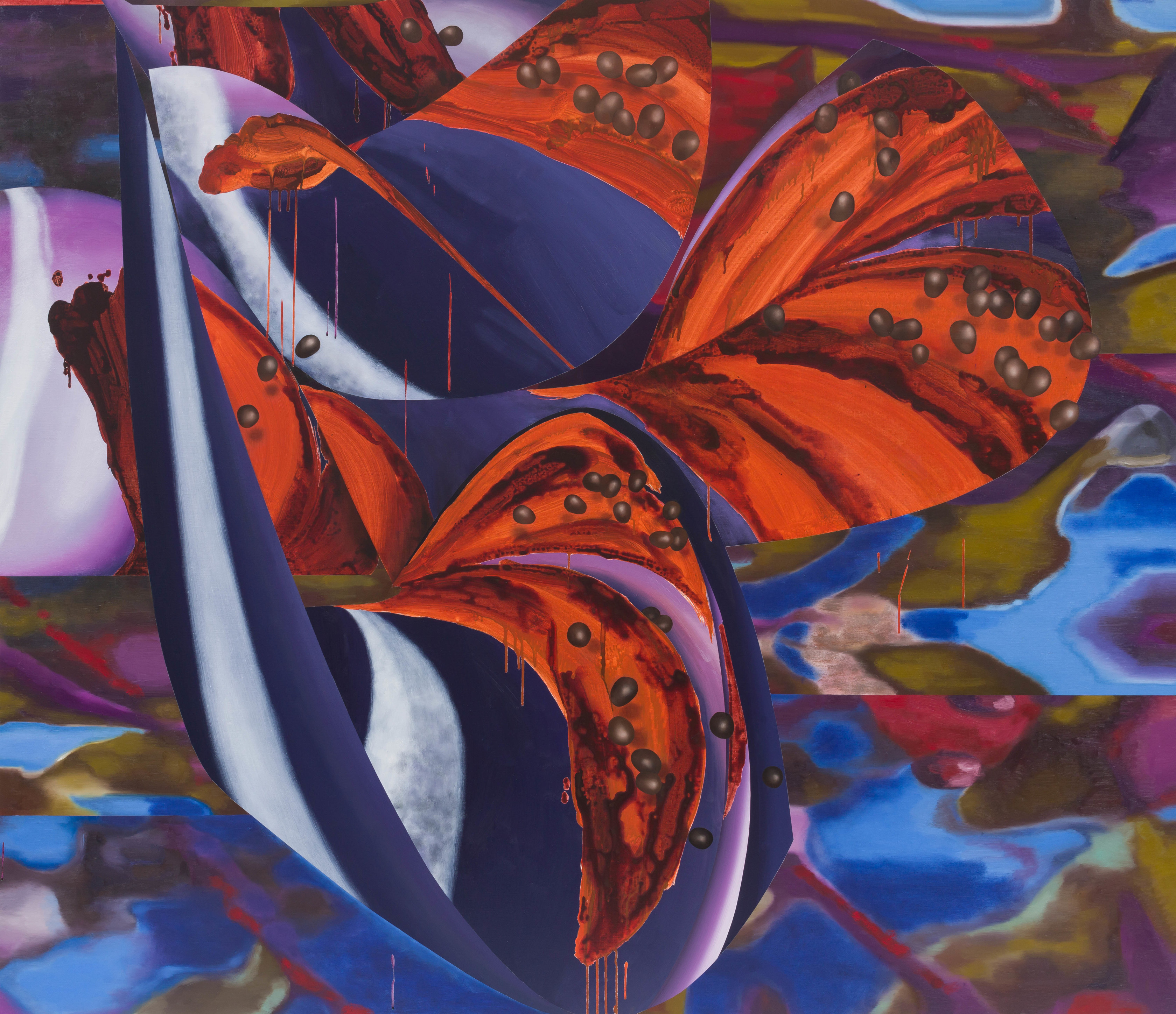 Vivien Zhang Untitled (Quadrants)2024 Acrylic and oil on linen 190 x 220 cm 74 3/4 x 86 5/8 in