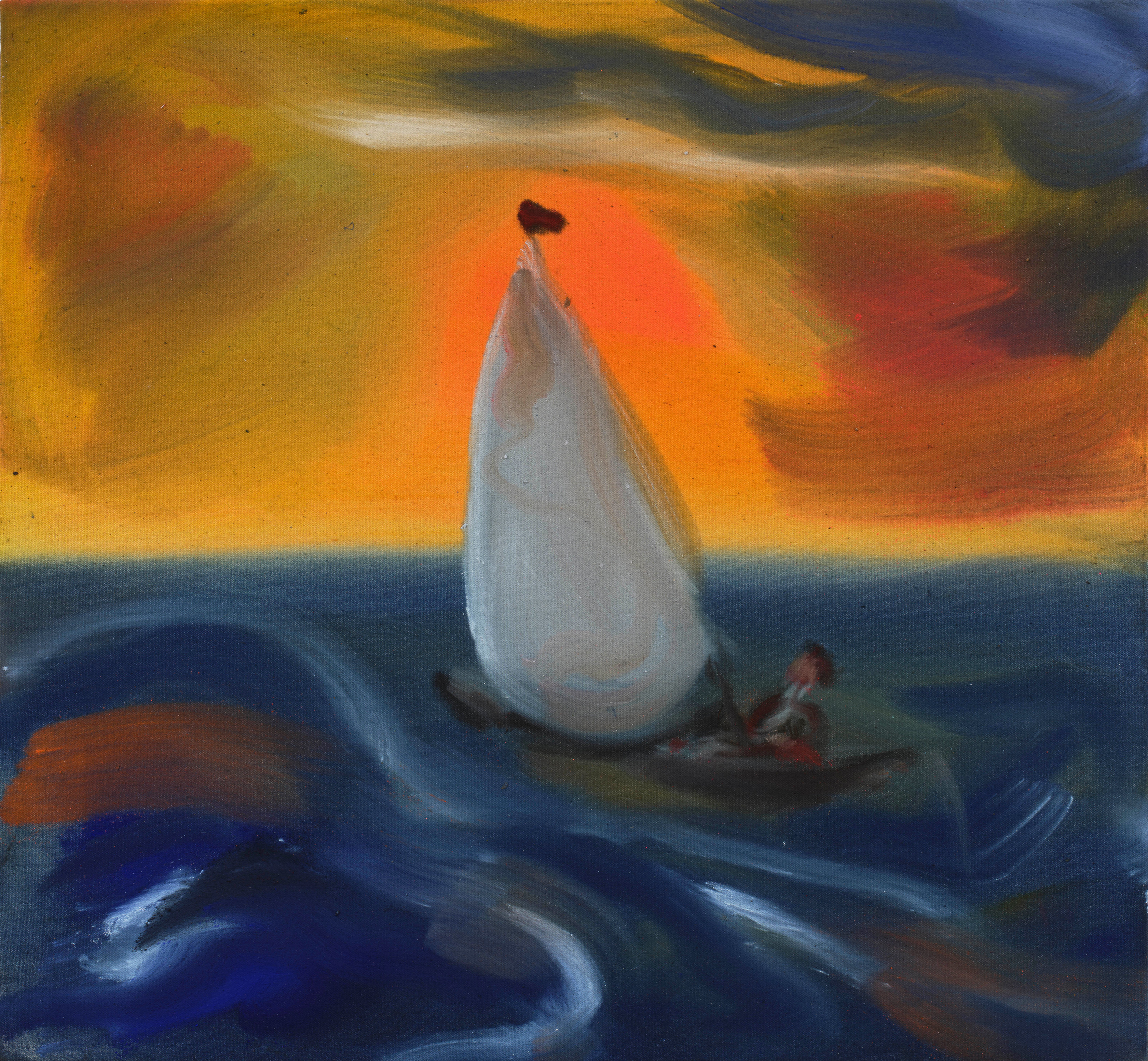 Sophie von Hellermann Evening Sail2024 Acrylic on canvas 61 x 66 cm 24 x 26 in