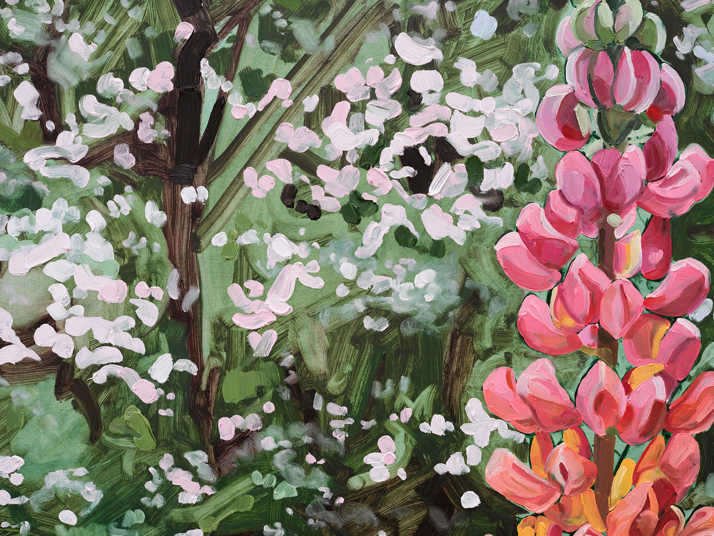 Jordan Casteel Lupine2024 Oil on canvas 127 x 101.6 x 3.6 cm 50 x 40 x 1 3/8 in