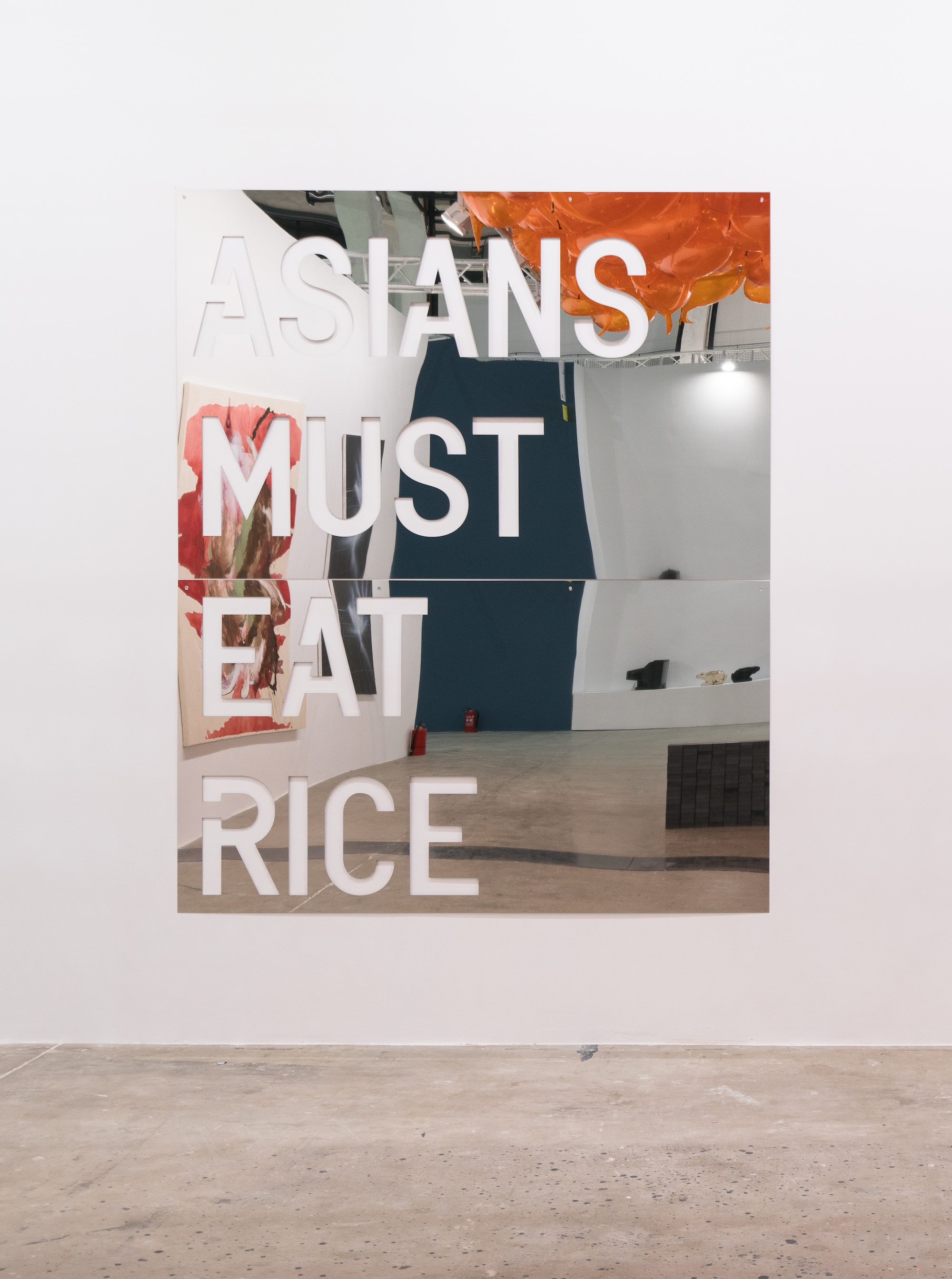 Rirkrit Tiravanija, untitled 2018 (asians must eat rice), 2018