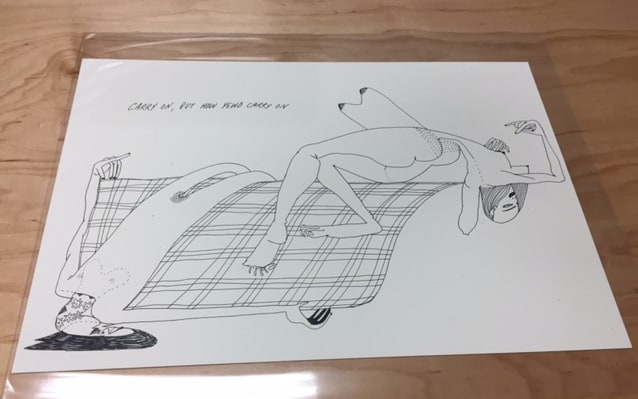 Christina Quarles Untitled (Carry On)2018 Ink on paper 33.02 x 48.26cm 13 x 19 inches