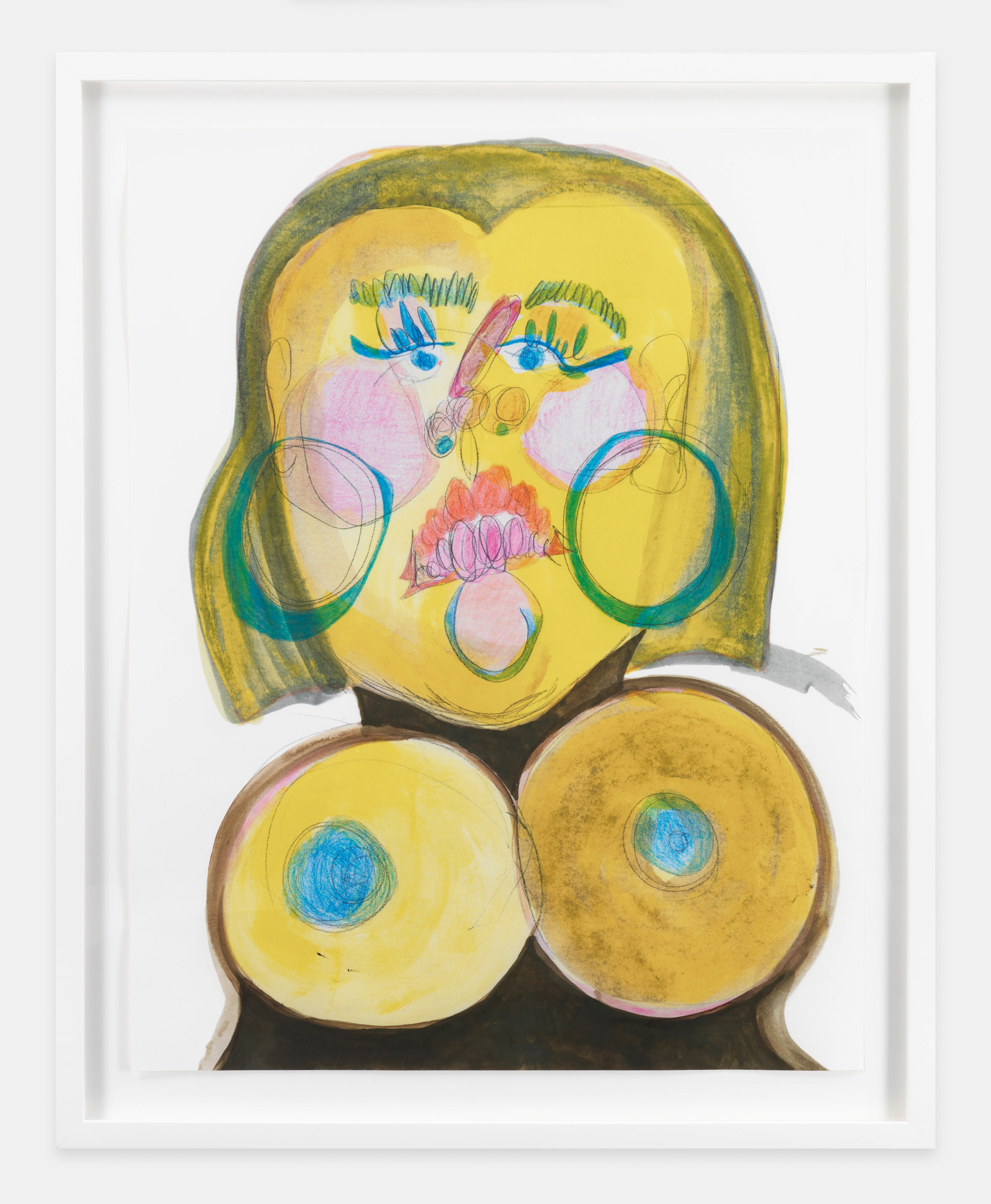 Tschabalala Self, Black Face Blue Nipple Blonde, 2021