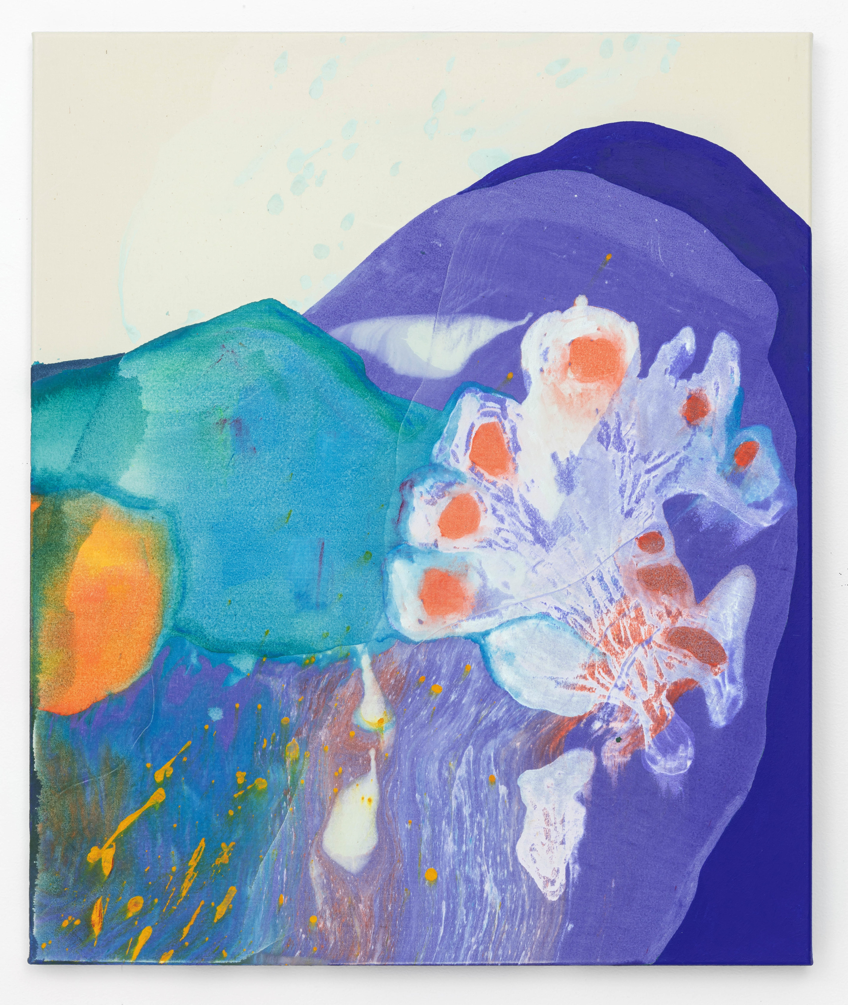 Ragna Bley Catch2022 Acrylic on cotton sailcloth 60 x 50 cm 23 5/8 x 19 3/4 in