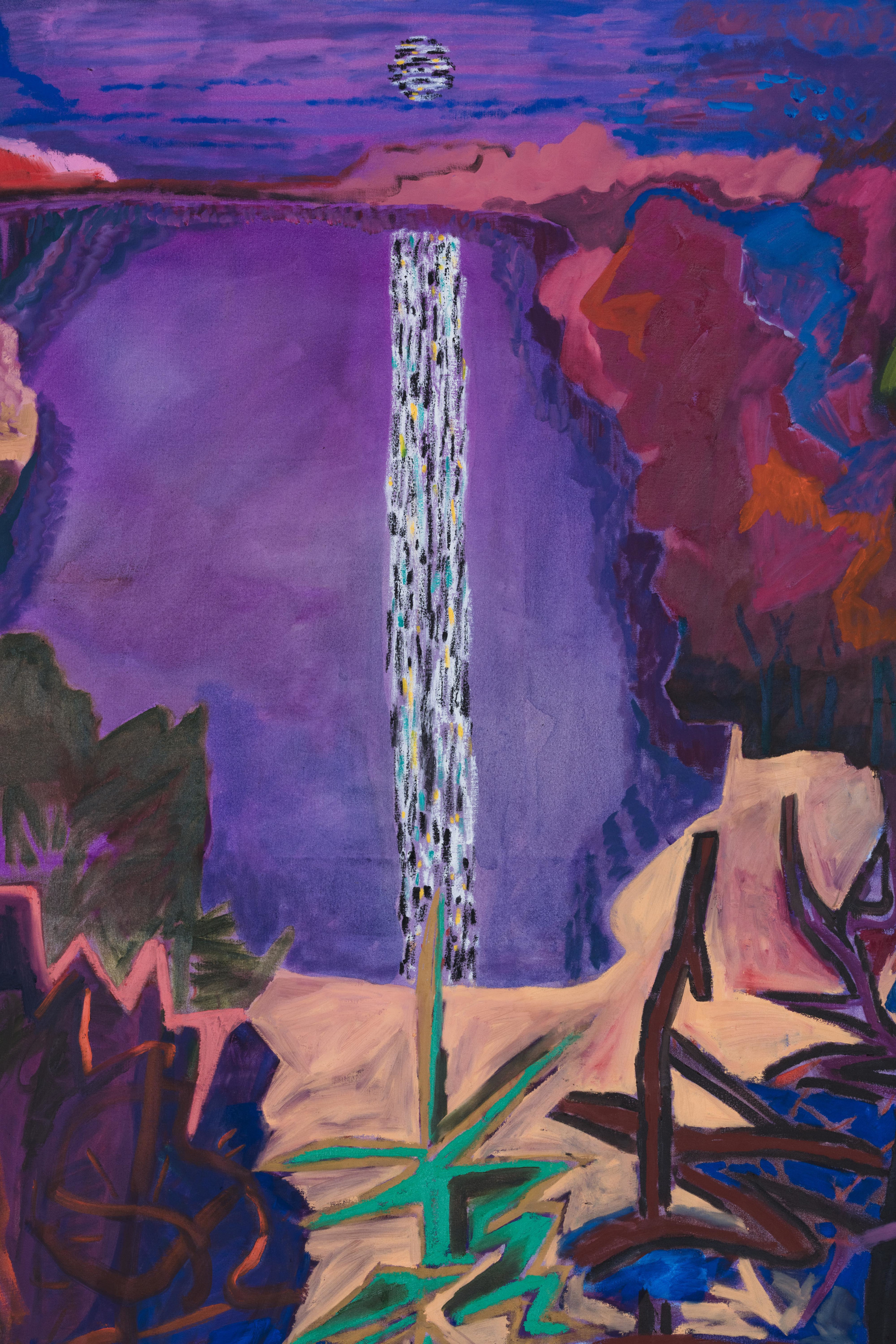 Shara Hughes Your Hidden Thorns2019 Oil, acrylic can dye on canvas 172.7 x 152.4 x 4.4 cm 68 x 60...