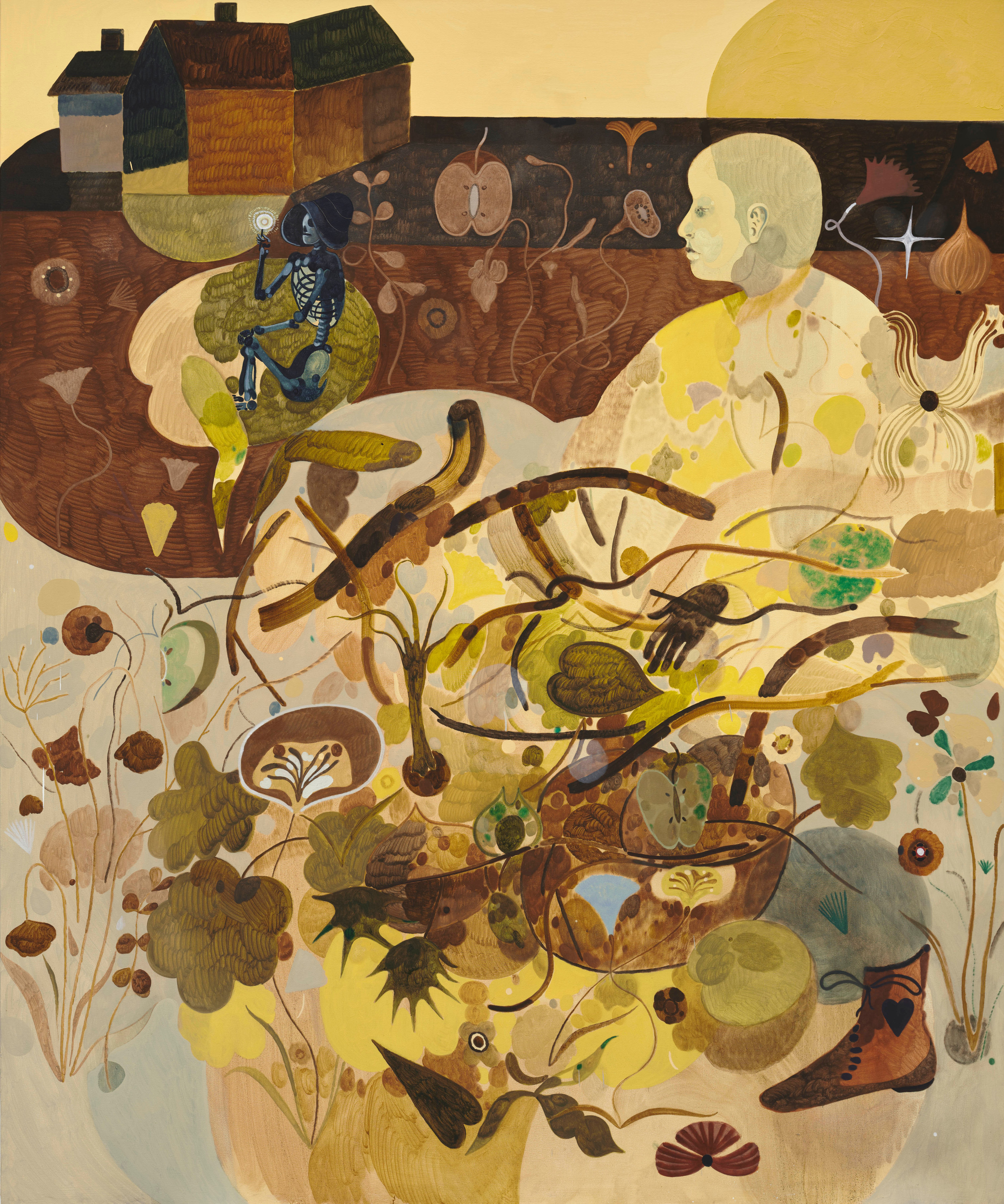 James Owens Does it Hurt When You Stare at Lights2025 Oil on canvas 180 x 150 cm 70 7/8 x...