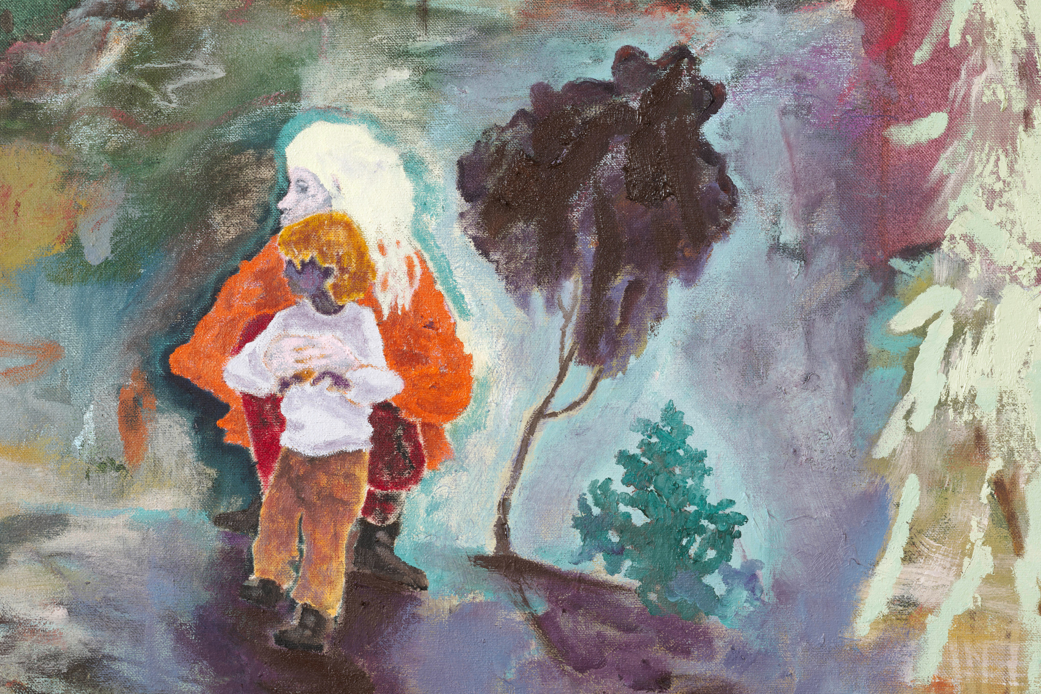 Pierre Knop Lai Nair2024 Ink, crayon, oil pastel and oil on canvas 140 x 140 cm 55 1/8 x 55...