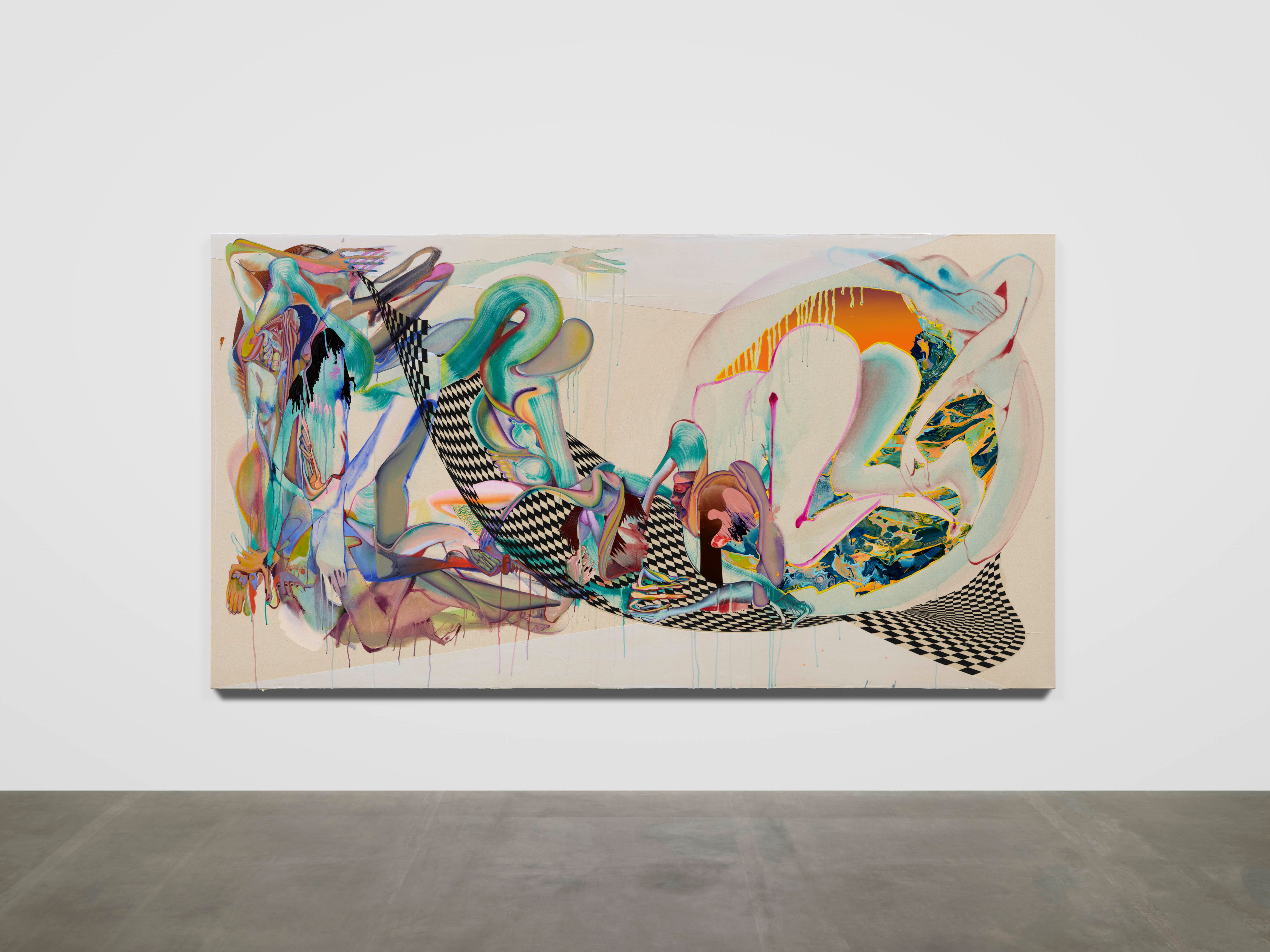 Christina Quarles Eddy2024 - 2025 Acrylic on canvas 177.8 x 330.2 cm 70 x 130 in