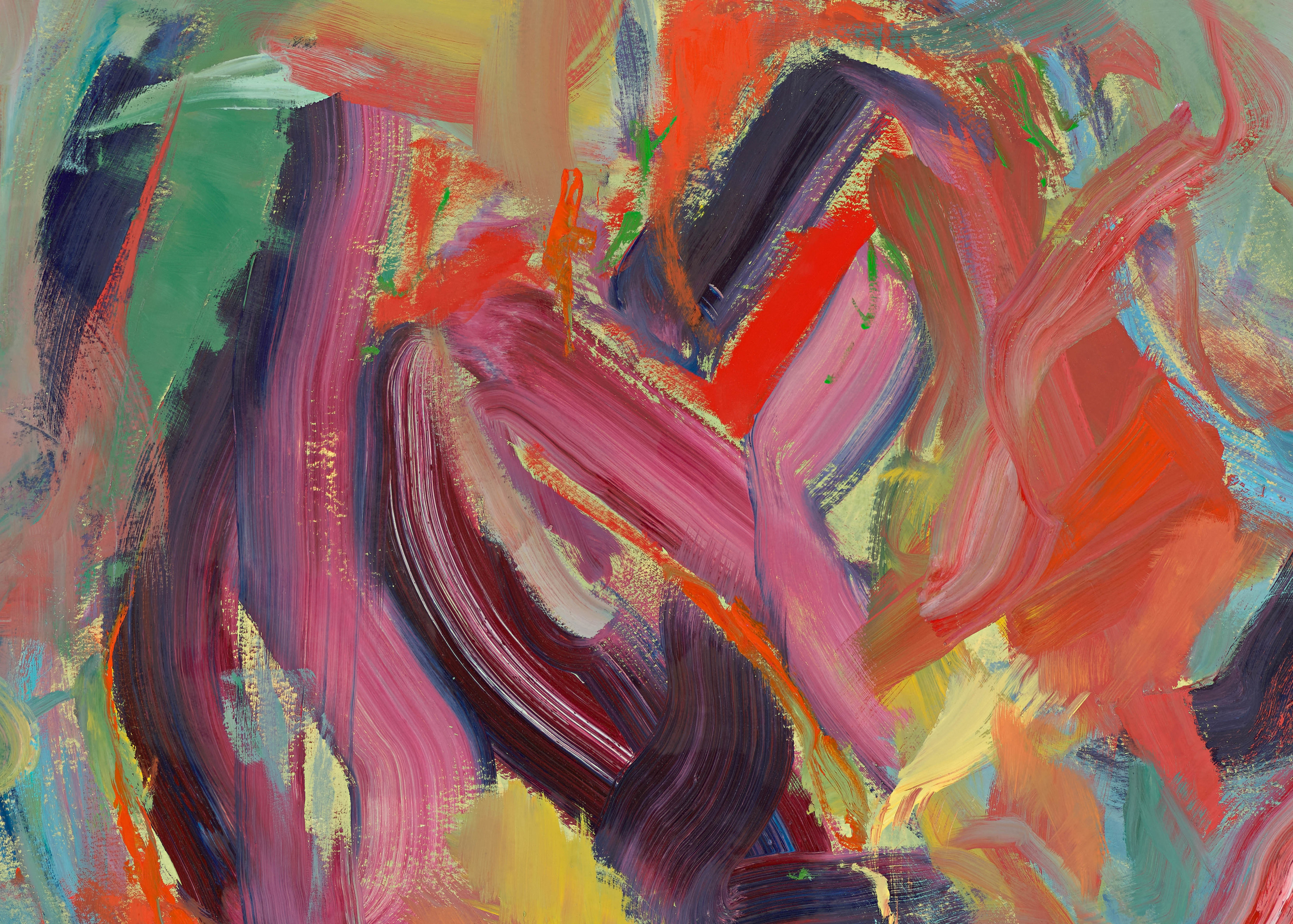 Sabine Moritz Tiger Eye II2021 Oil on paper 100 x 140 cm 39 3/8 x 55 1/8 in