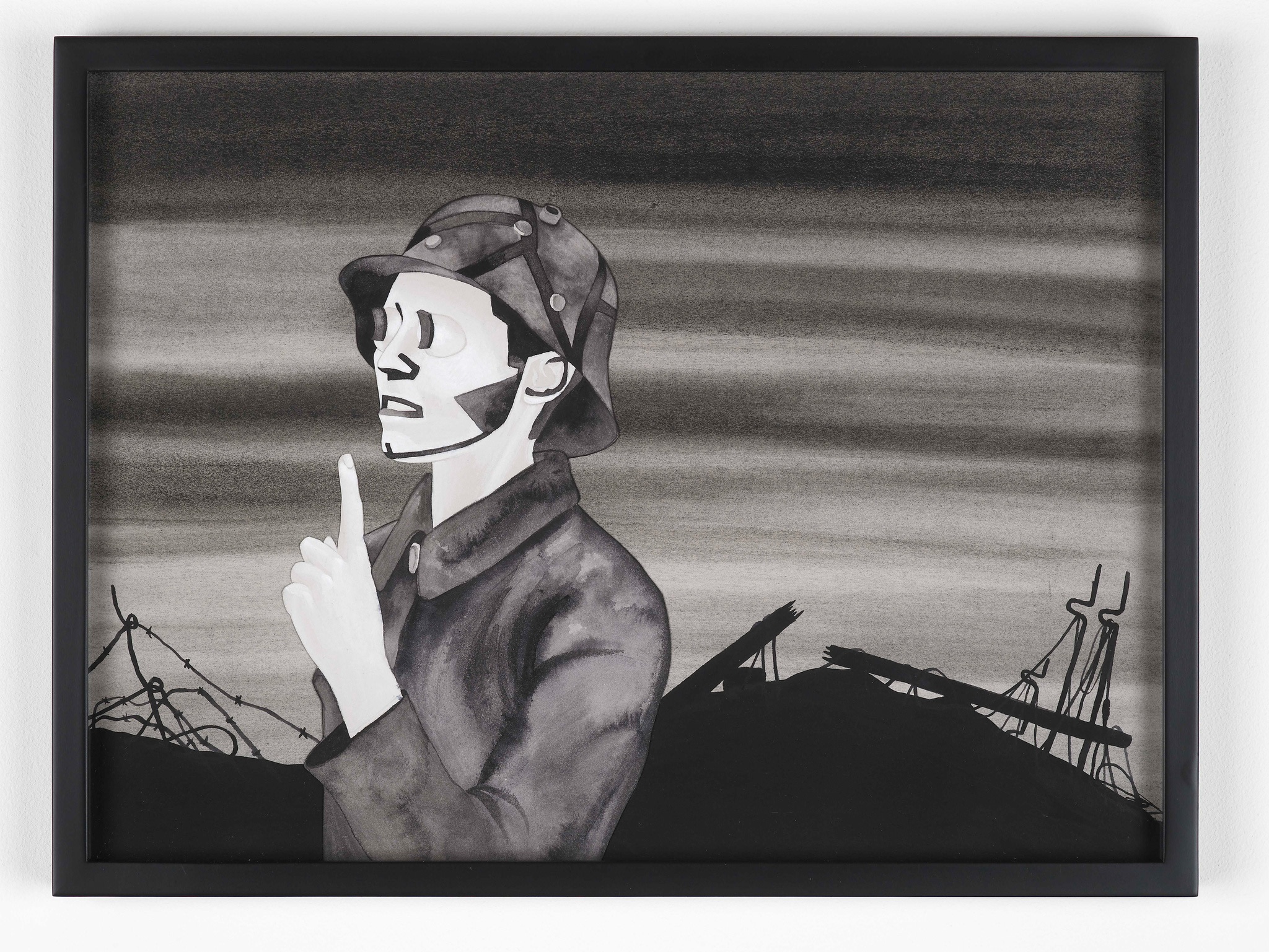 Mary Reid Kelley, Soldier in Helmet 2, 2010