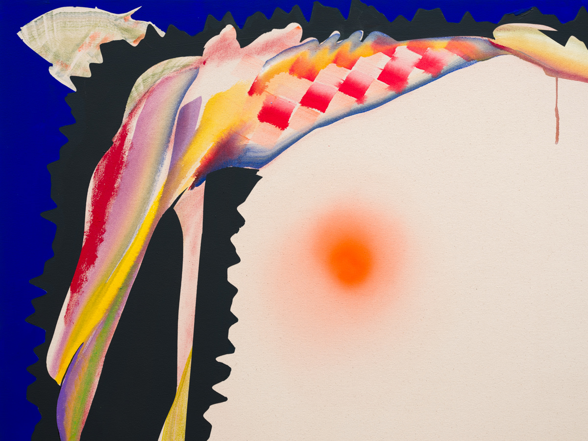 Christina Quarles Edge of Tomorrow2020 Acrylic on canvas 182.9 x 152.4 x 5.1 cm 72 x 60 x 2 in