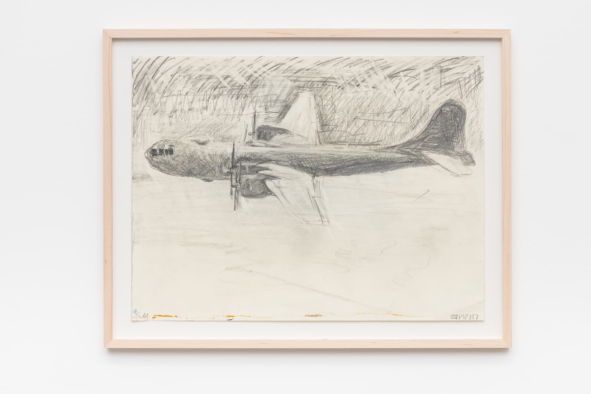 Sabine Moritz Bomber2017 Pencil on paper 30 x 40 cm 11 3/4 x 15 3/4 in