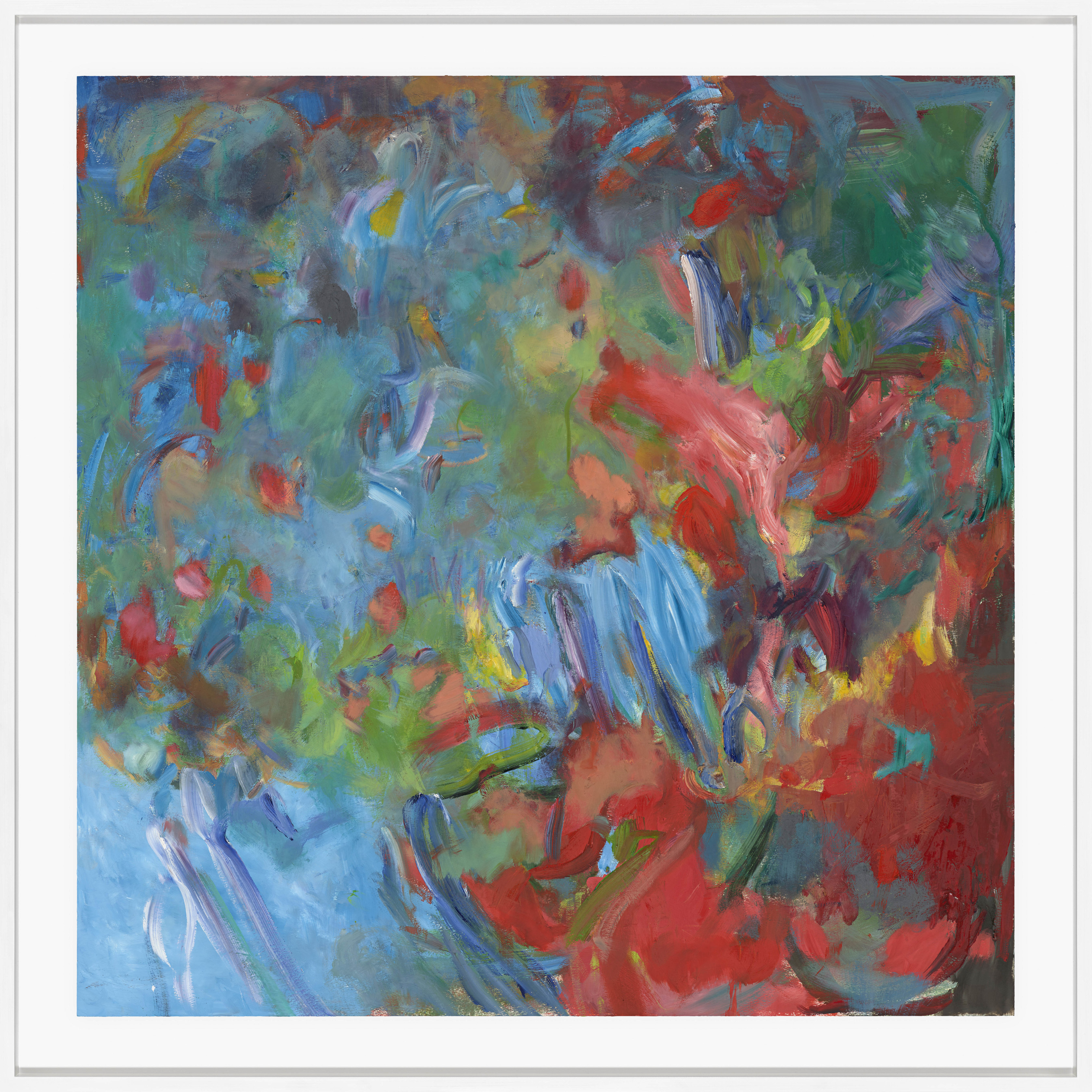 Sabine Moritz Clouds I2020 Oil on paper 100 x 100 cm 39 3/8 x 39 3/8 in