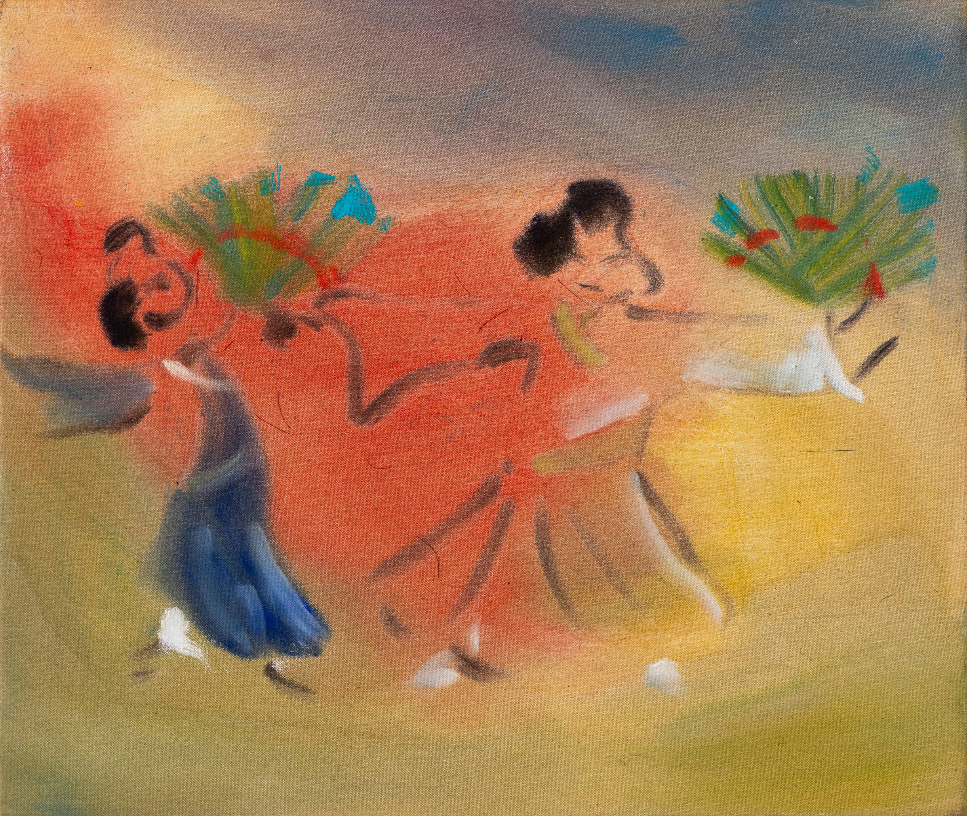 Sophie von Hellermann Two Fans2025 Acrylic on canvas 61 x 71 cm 24 x 28 in