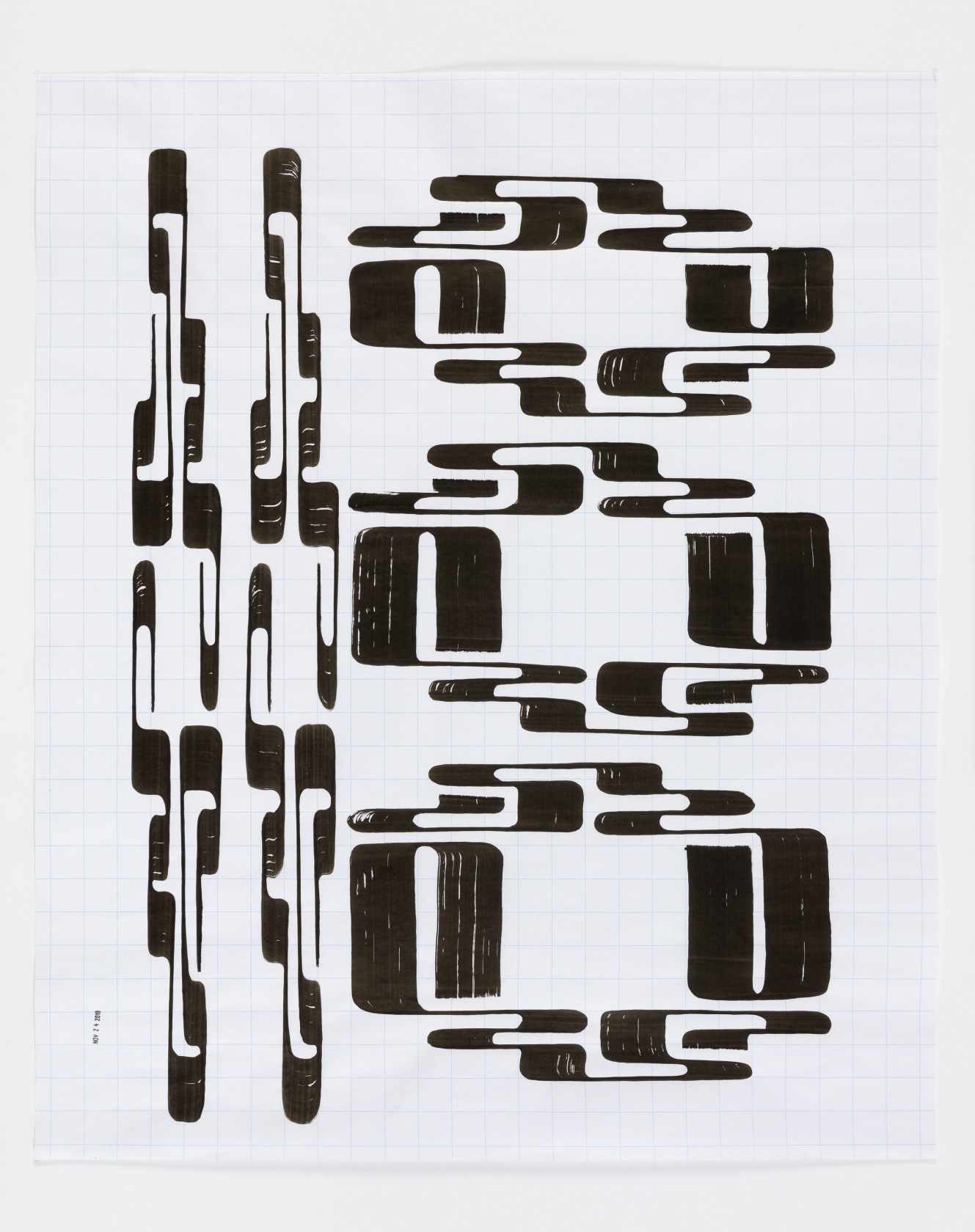 Tauba Auerbach, Ligature Drawing, 24 November 2019, 2019