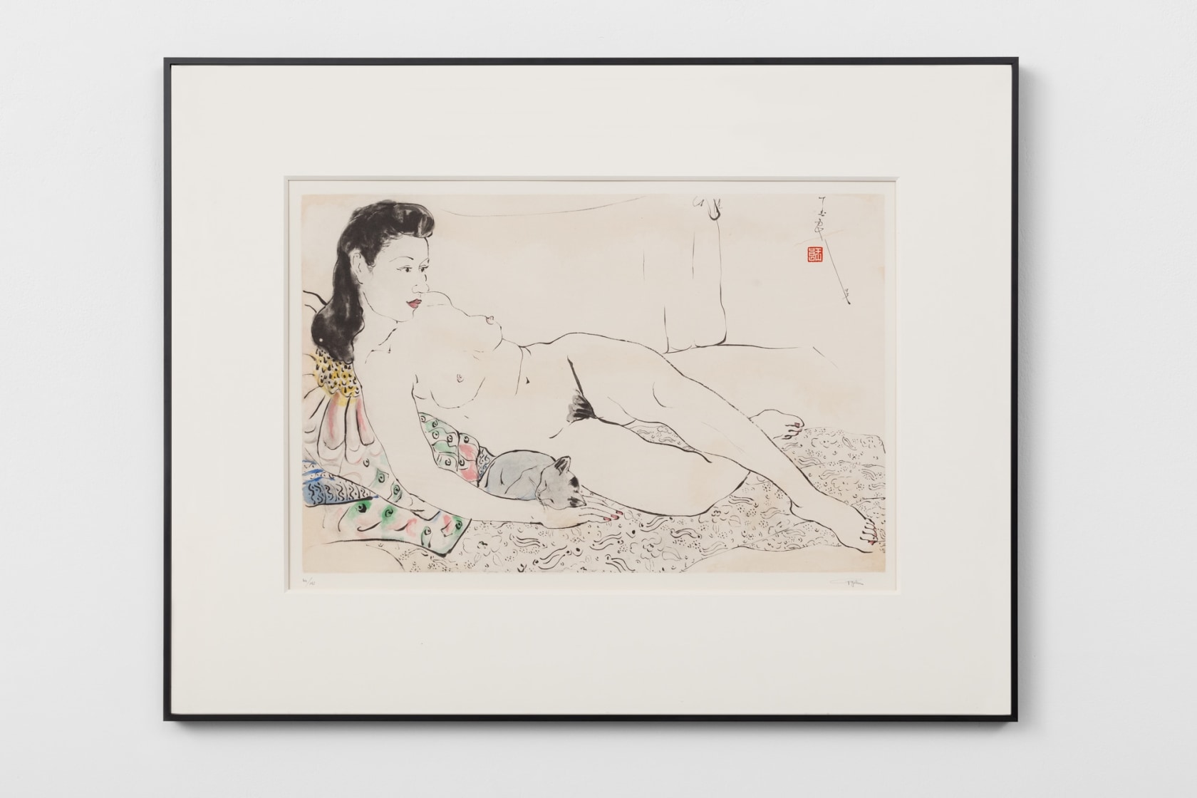 Pan Yuliang Lady and a cat, 1943