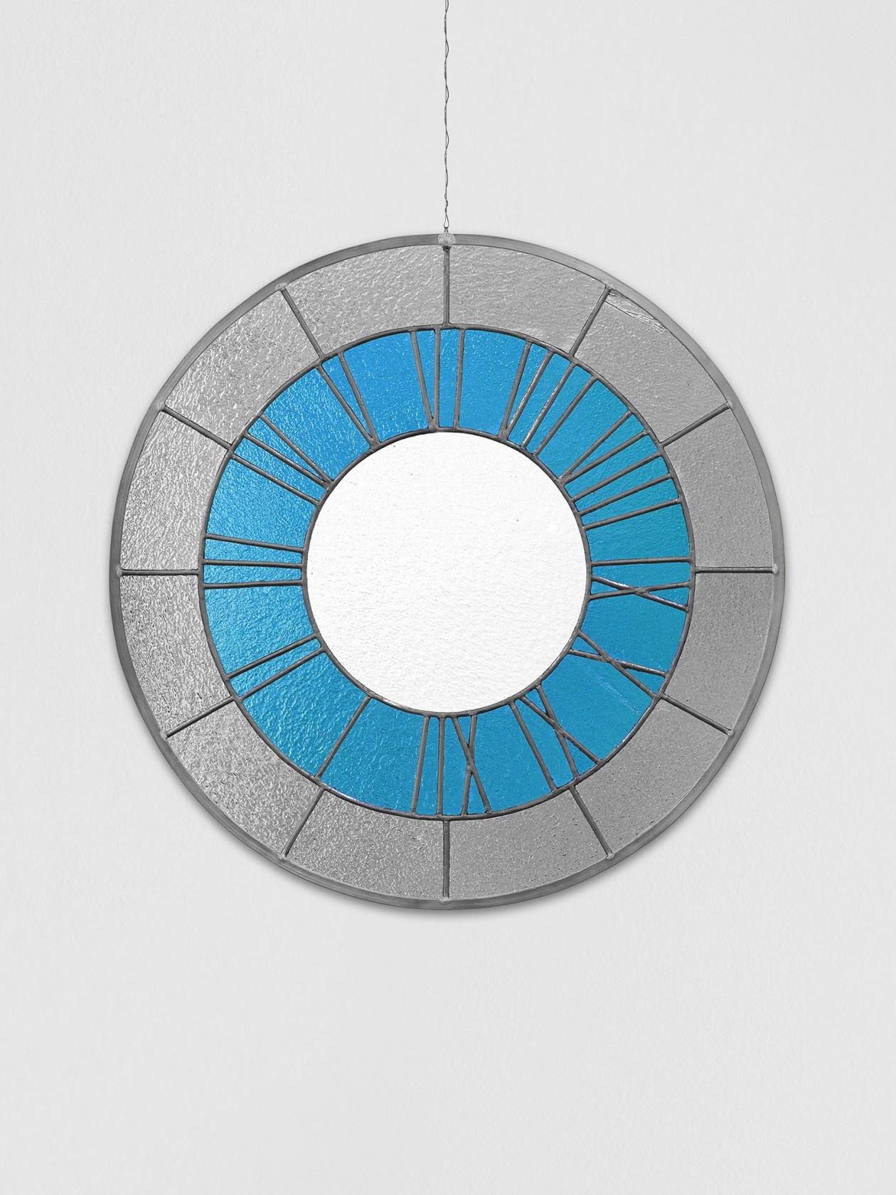 Ugo Rondinone, gray blue white clock, 2013