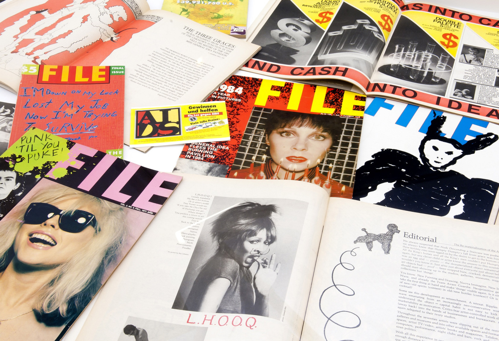 Exhibition View Haute Culture: General Idea - A Retrospective, 1969-1994, Musée d'Art Moderne de le Ville de Paris /ARC, Paris,...