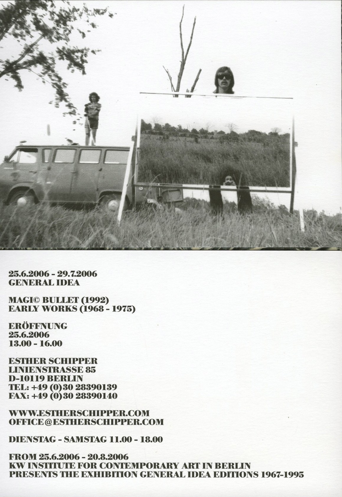 Original exhibition invitation (recto / verso)