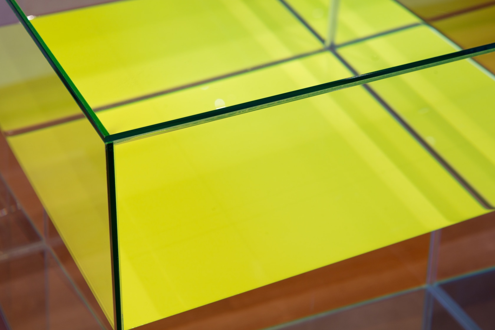 Margarita, 2016 (detail) Glass, paraffin oil, silkscreen, and painted wood base Photo © Kevin Todora