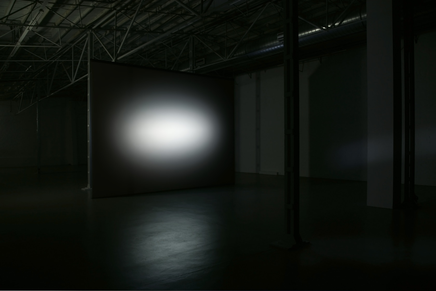 Martin (Mac 2000 performance), 2009–11 Rear projection, beamer Martin, Mac 2000 perfomance, DMX recorder, projection screen, PVC Duration: approx. 9...