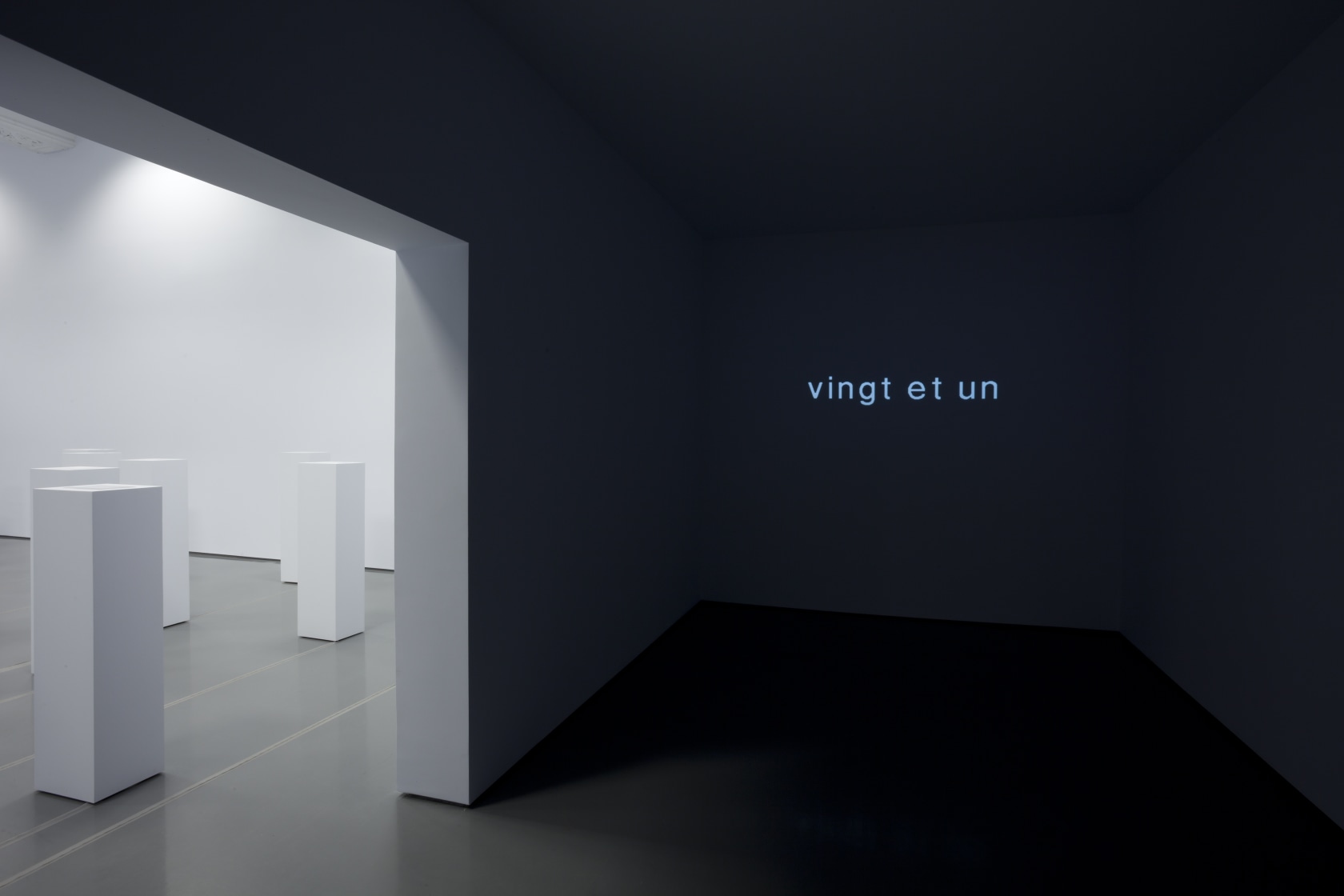 Things, 2009 (left) 25 audio CDs, 25 CD players, amplifiers, cables, 50 speakers, wood The tracks played are looped in...