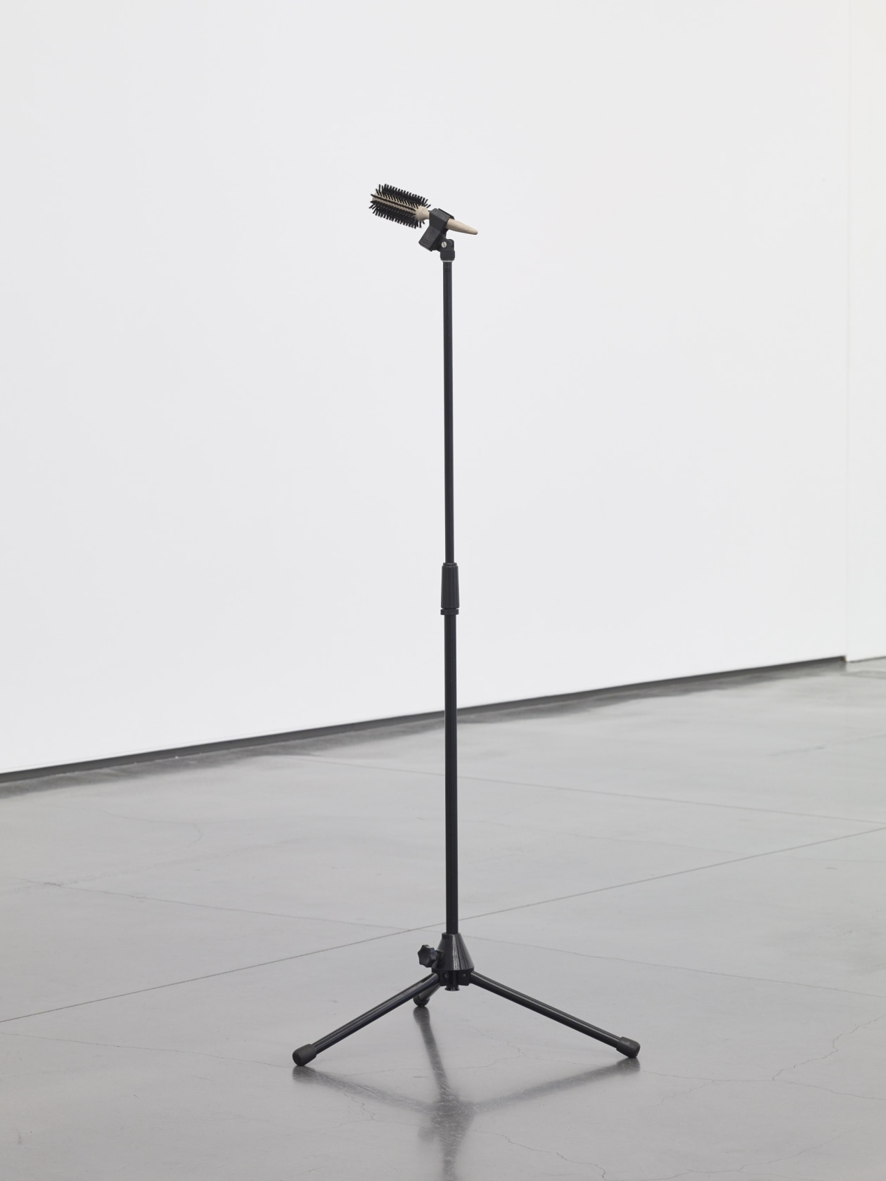 Solo, 2006 Microphone stand, hairbrush The juxtaposition of objects intended for private and for public use draws attention to the...