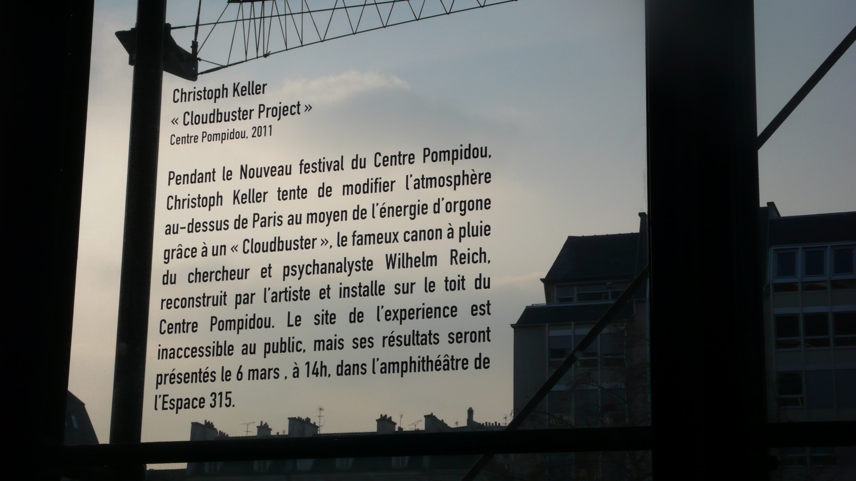 Exhibition view Æther. From Cosmology to Consciousness, 2011 Nouveau Festival, Centre Pompidou, Paris Photo © Centre Pompidou / Georges Meguerditchian...