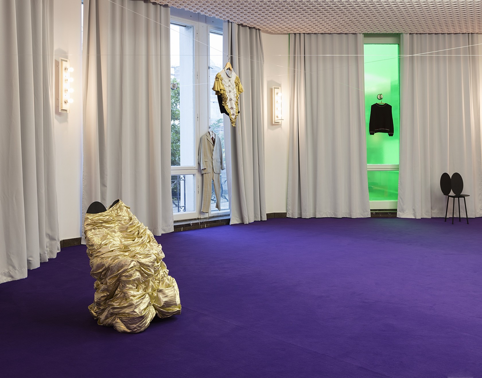 From left to right: Costume for M.2062 (Lola Montez) (on the chair and hanging) In collaboration with Clémence Bellin For...