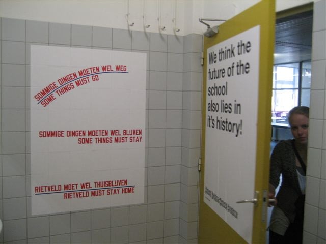 Liam Gillick Rietveld Protest, 2009 Gerrit Rietveld Academie, Amsterdam