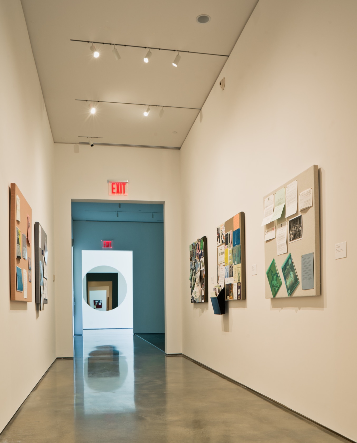 The Pinboard Project, 1992 A series of one-meter-square notice boards constructed from particleboard covered in dyed jute cloth, various papers...