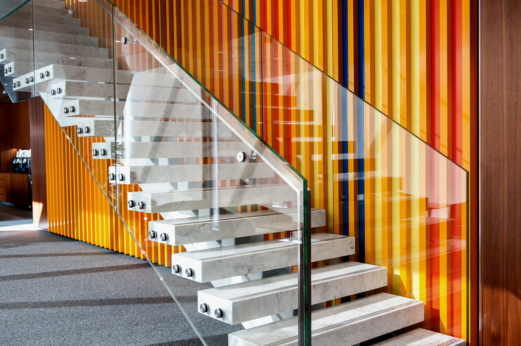 Liam Gillick at JTI Headquarters, 2015 Secheron, Geneva Photo © Oliver O'Hanlon