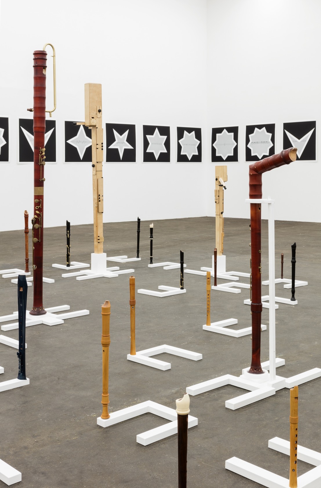 Who's Afraid of Sol La Ti? (Invention 1), 2016 49 musical modules (digital print on paper), 15 meta scores (foil...