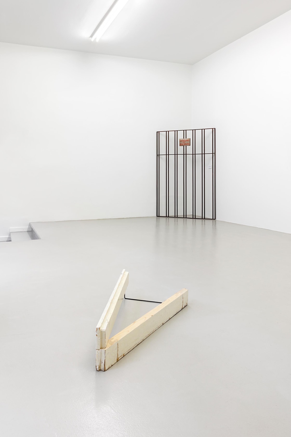 Open, 2015 (front) Modified door 19 x 95 x 47 cm Unauthorized Access Prohibited, 2015 (back) Door grille, handmade sign,...