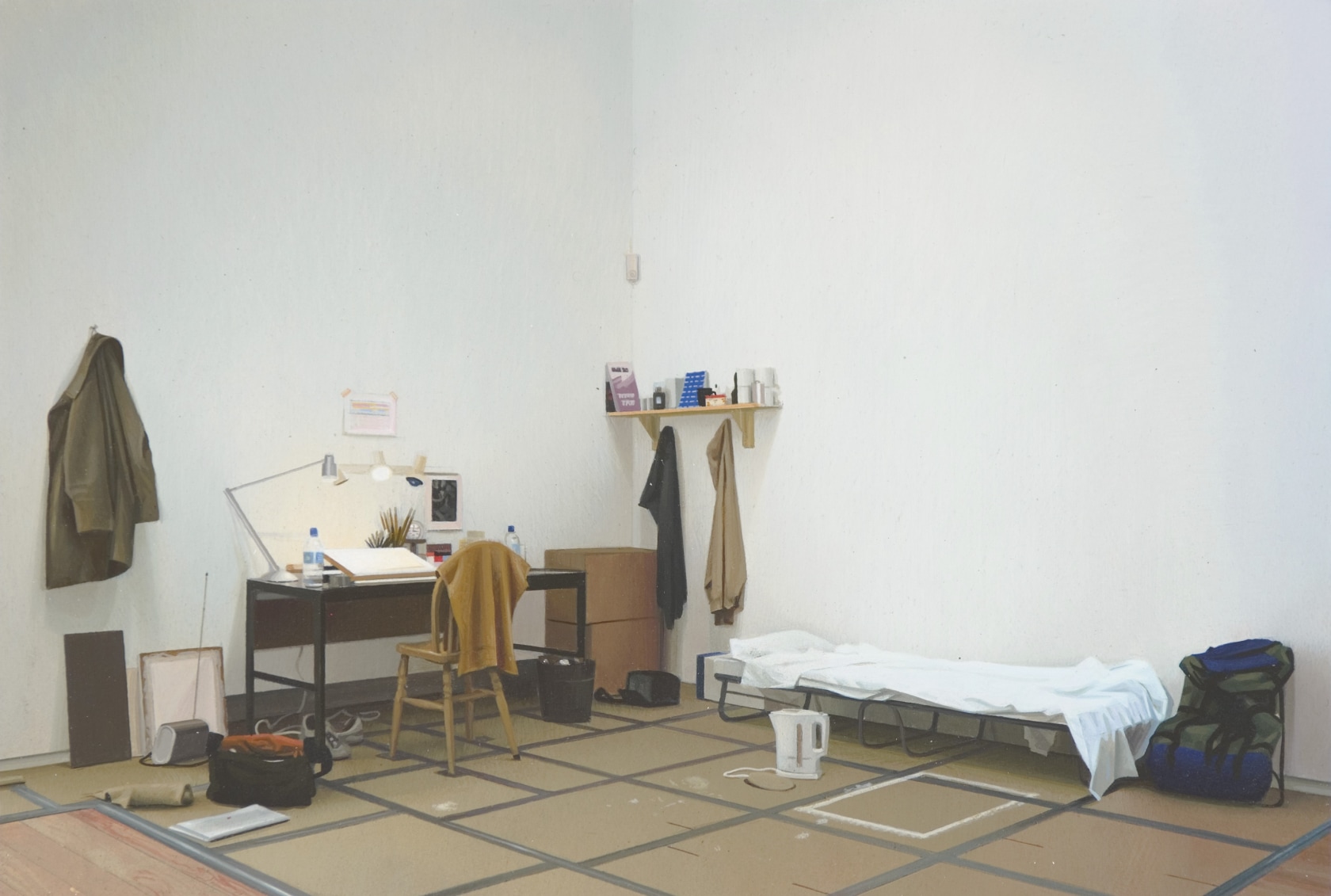 The Studio: The Hugh Lane Gallery, Dublin, Number 1 (of 4), 2006 Tempera on paper on board Grassie’s paintings of...