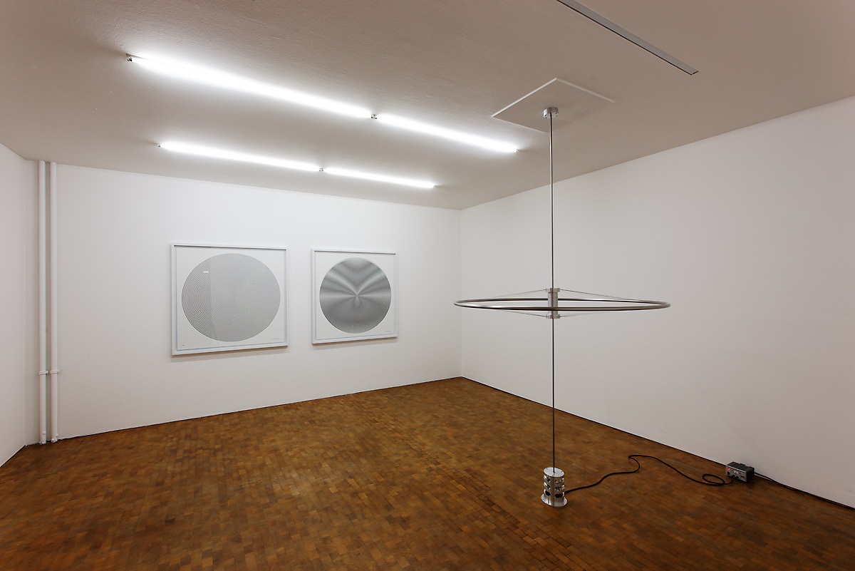 50 Circles, 2007 (back left) 100 Circles, 2007 (back right) Both works: Silkscreen on paper The prints show interferences that...