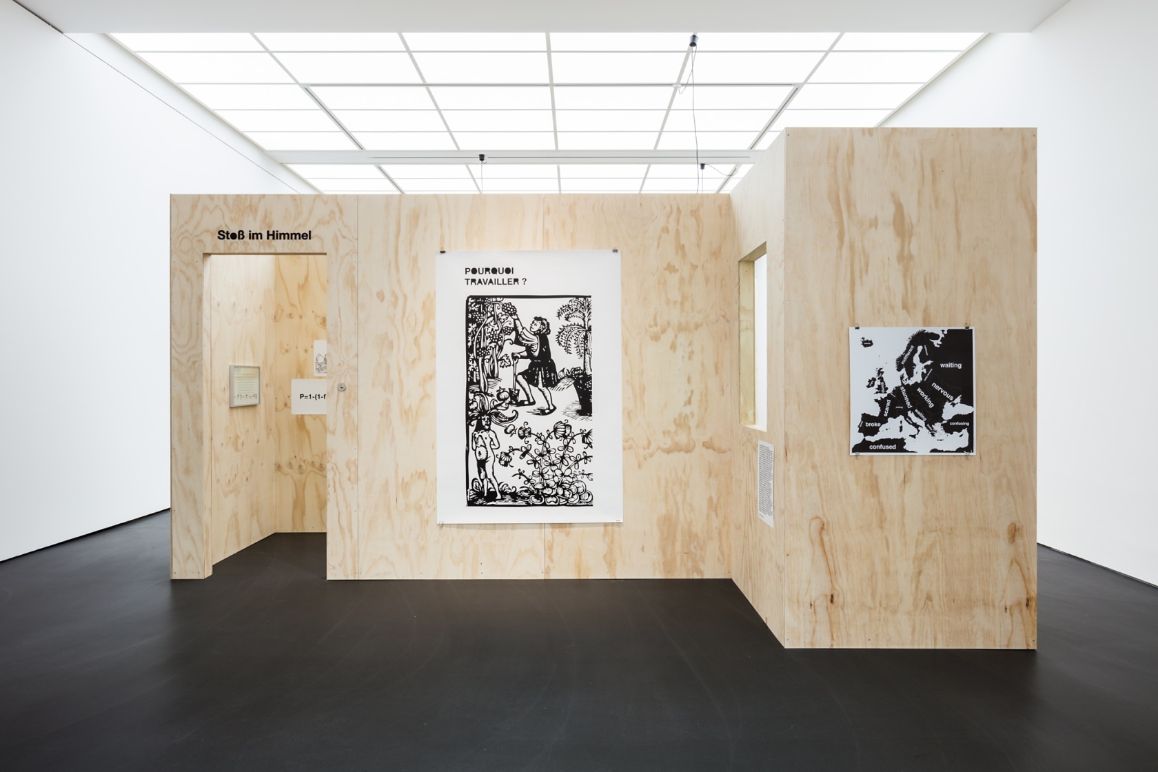 Exhibition view: Rooms 1 and 2 Were People This Dumb Before TV? A Curated Selection from the Graphic Archive 1990–2017,...