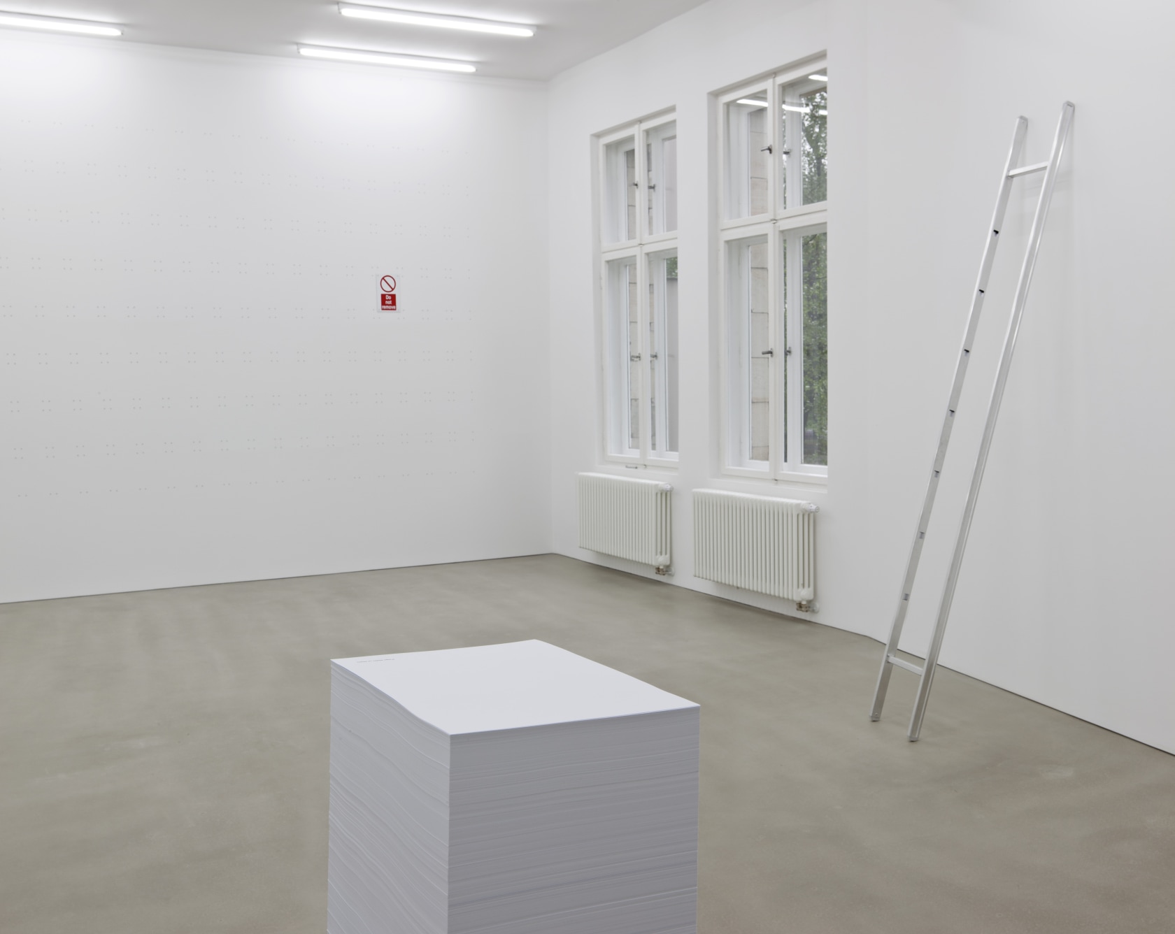 Page 8680 of 8680, 2010 (foreground) 8680 pages of A4 paper The work consists of 8086 pieces of A4 paper,...