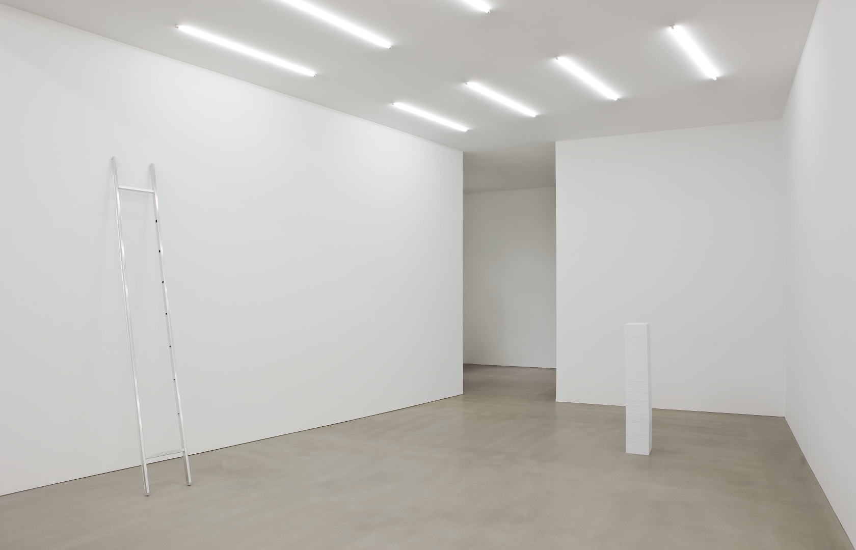 Ladder, 2010 (left) Aluminium ladder The work takes another everyday household object as its starting point. This time the aluminium...