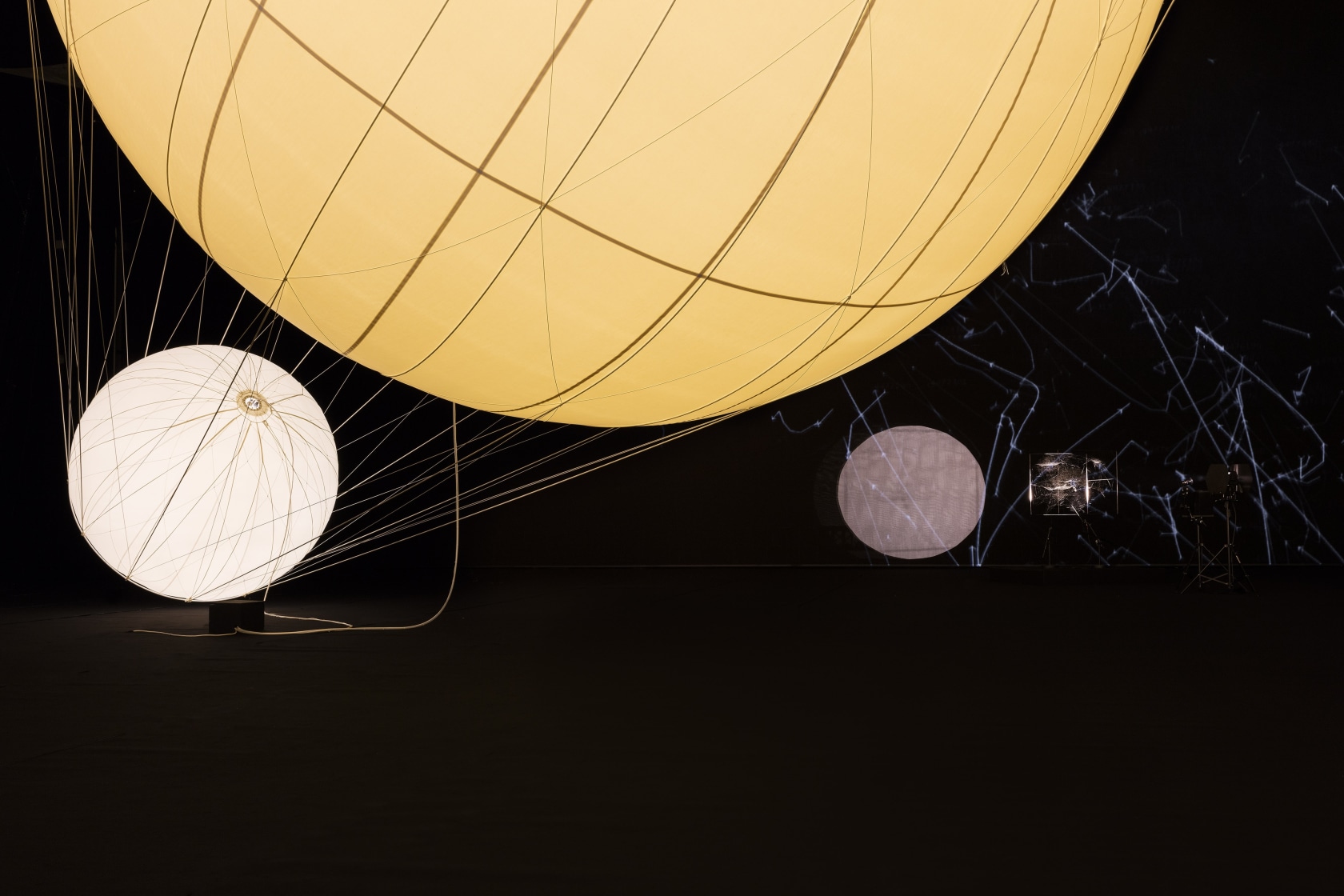 Exhibition view Our Interplanetary Bodies, 2017 Asia Culture Center, Gwangju On the other wall of the exhibition space, the audience...