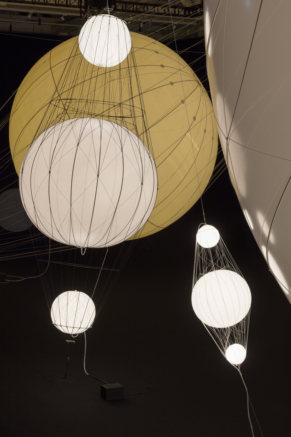 Exhibition view Our Interplanetary Bodies, 2017 Asia Culture Center, Gwangju The constellation of spheres stems from Saraceno’s long term project...