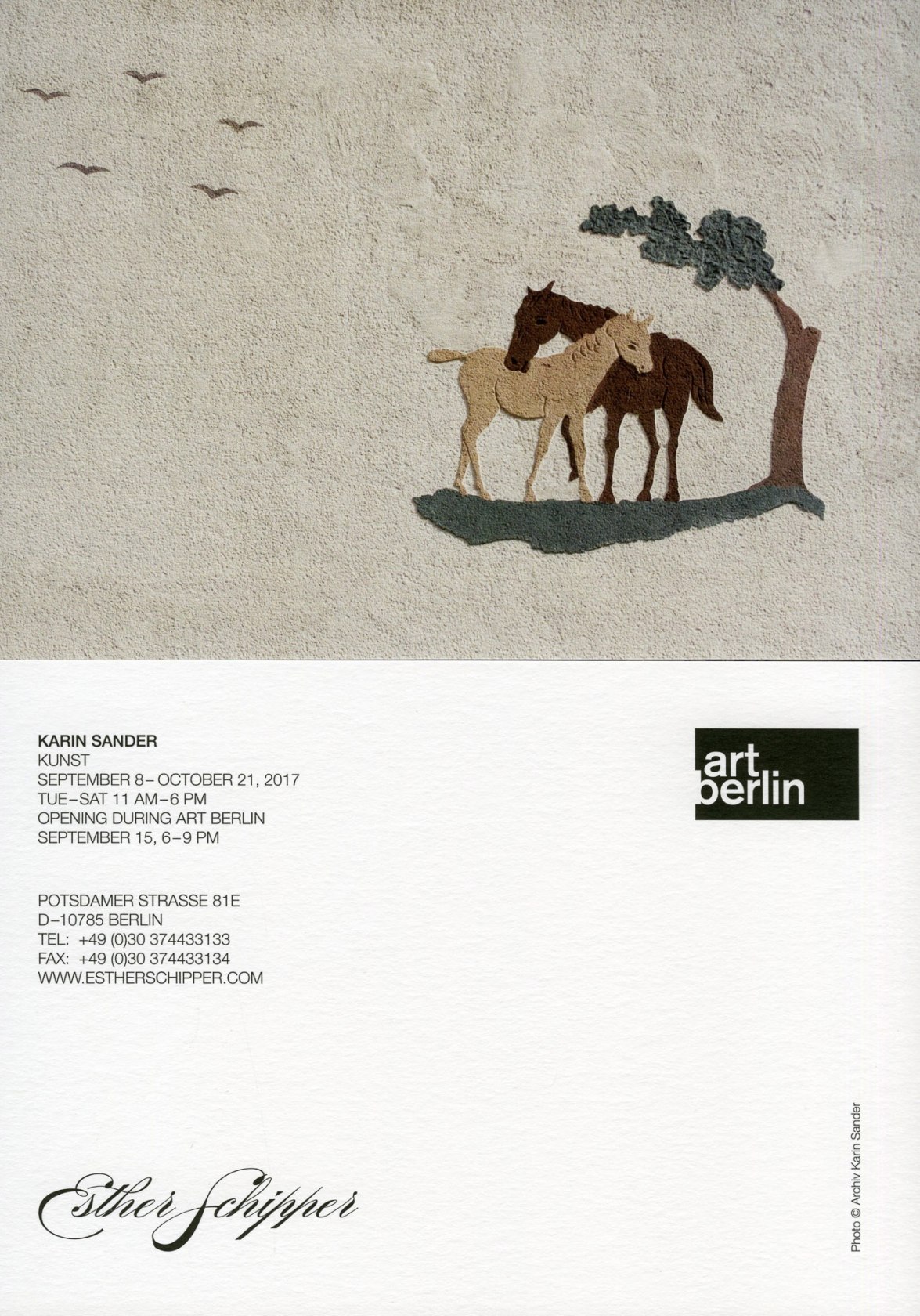 Original exhibition invitation (recto / verso)