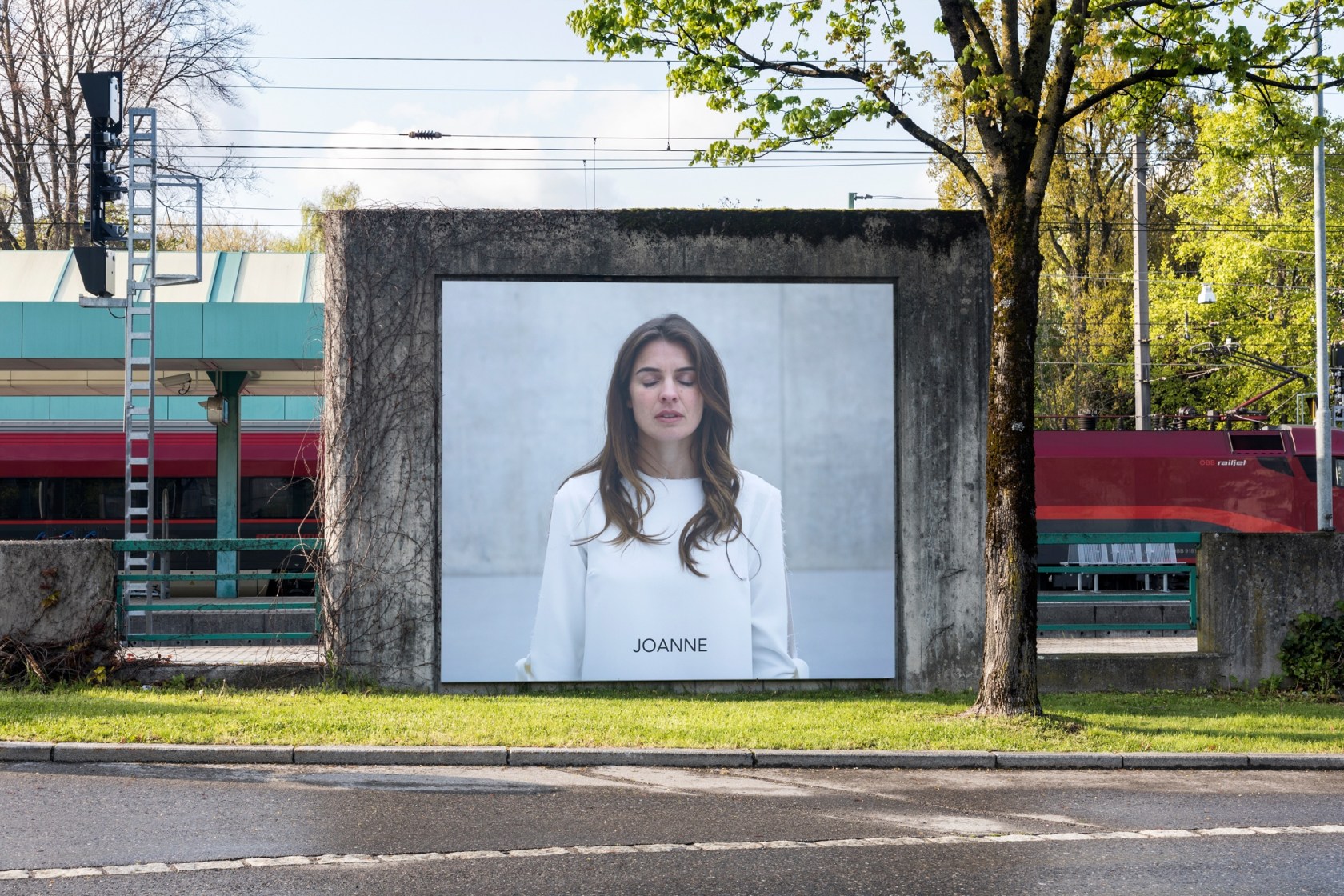 Exhibition view: Campaign, KUB Billboards, 2017 Photo: Markus Tretter, © Simon Fujiwara, Kunsthaus Bregenz