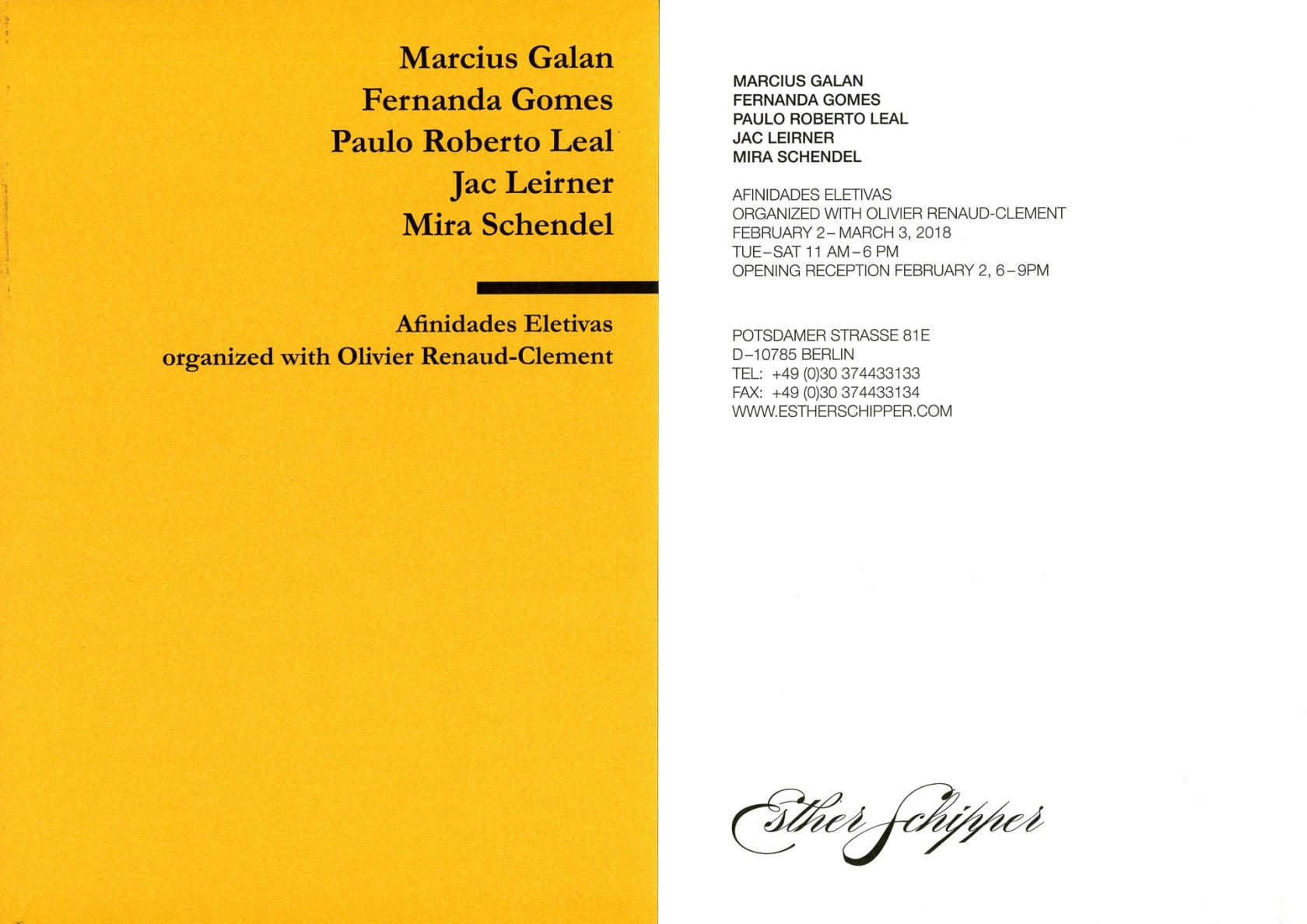 Original exhibition invitation (recto / verso)