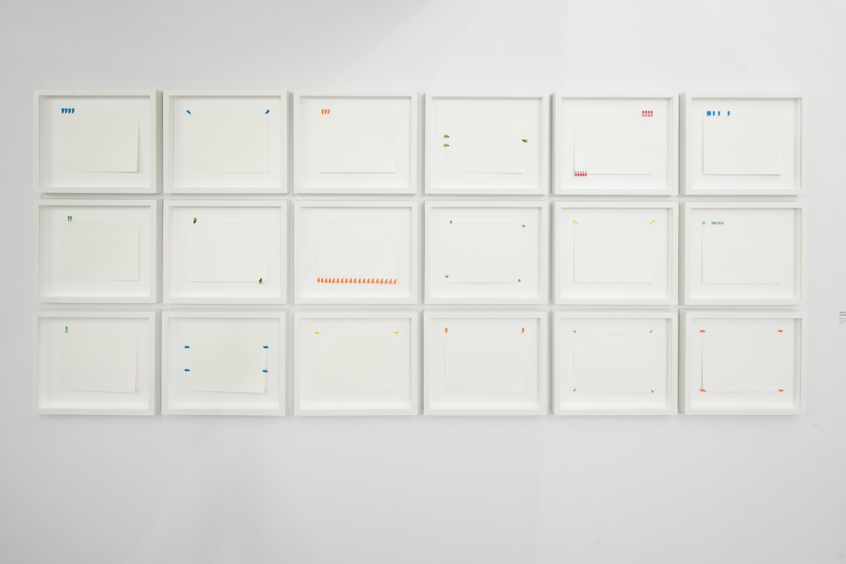 Karin Sander Works from the series Office Works Exhibition view: Out of Office. Bürokunst oder das Büro im Museum, Museum...