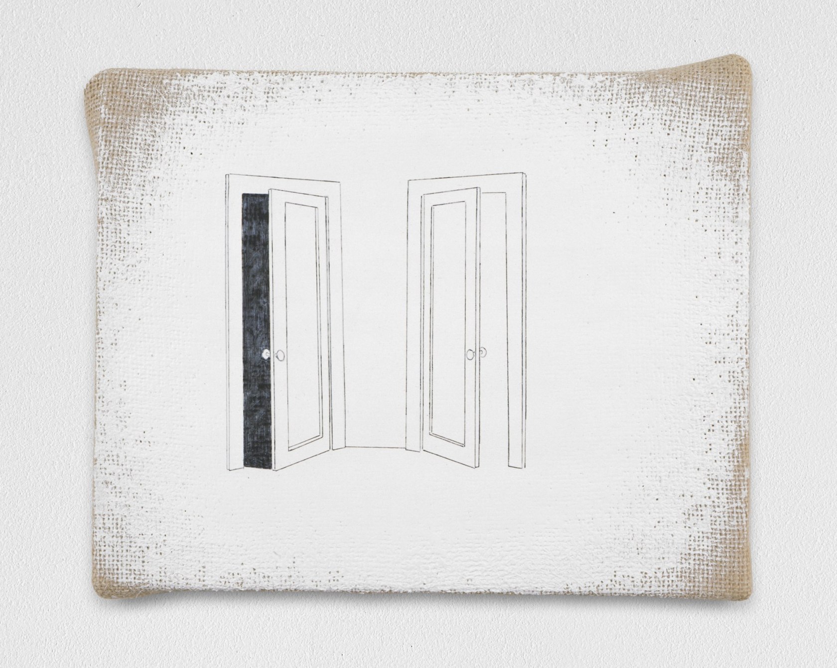 Zweiundzwanzigsterjanuarzweitausendundsechs, 2006 Gesso, collage and graphite on linen 20 × 25 cm Photo © Studio Rondinone